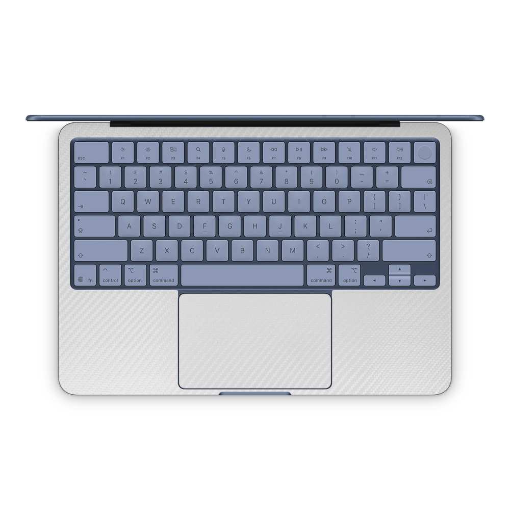 Apple Macbook Neo 13 2026 Professional Interior White Carbon Fiber Skin Wrap Cover