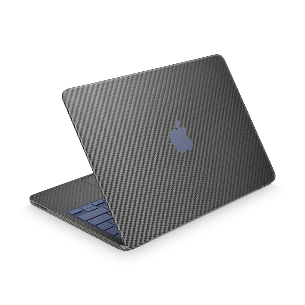 Apple Macbook Neo 13 2026 Ultimate Black Carbon Fiber Skin Wrap Cover
