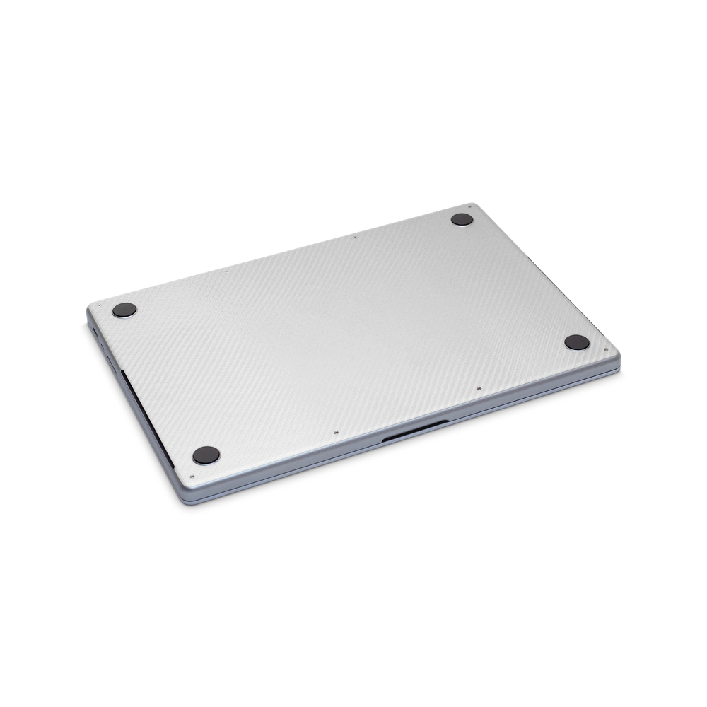 Apple Macbook Professional 16 M1 Professional Bottom White Carbon Fiber Skin Wrap Cover