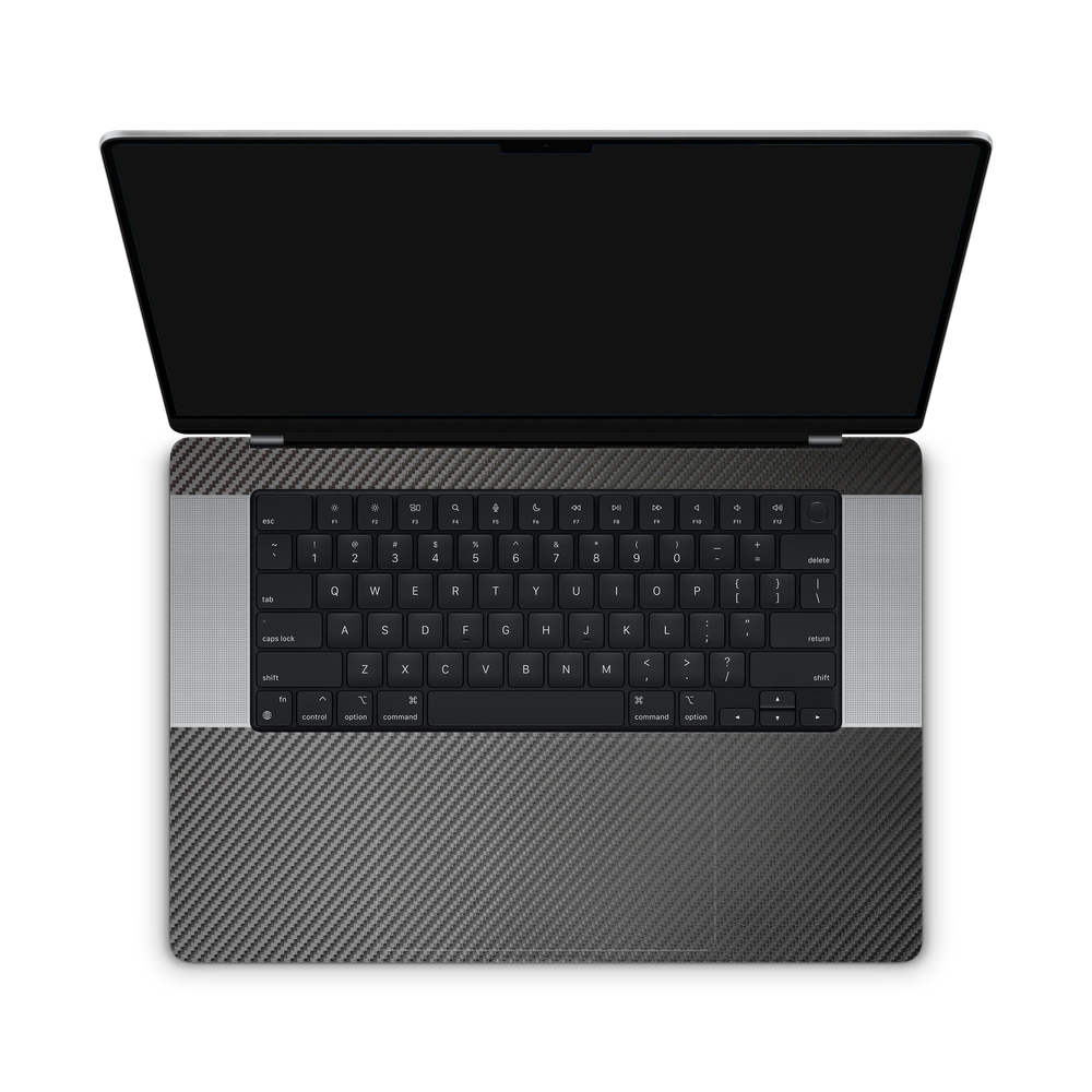 Apple Macbook Professional 16 M1 Professional Interior Black Carbon Fiber Skin Wrap Cover