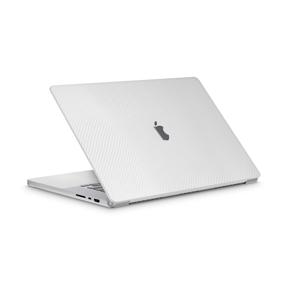 Apple Macbook Professional 16 M1 Professional White Carbon Fiber Skin Wrap Cover