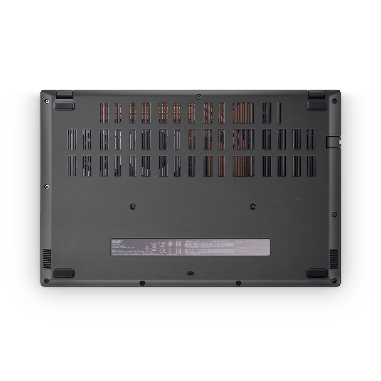 Acer Nitro V 2024 Professional Bottom Matte Black Skin Wrap Cover