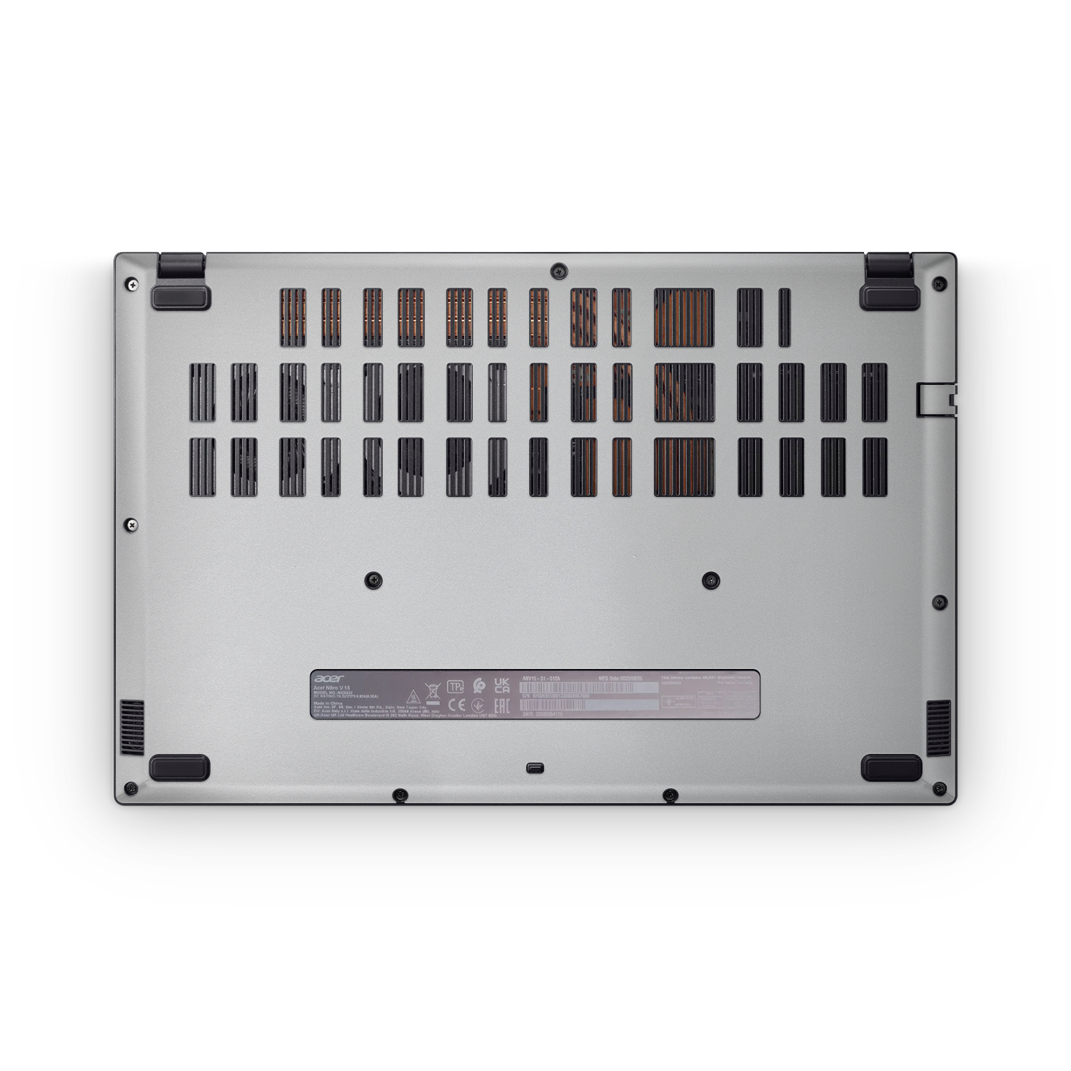 Acer Nitro V 2024 Professional Bottom Satin Aluminum Skin Wrap Cover