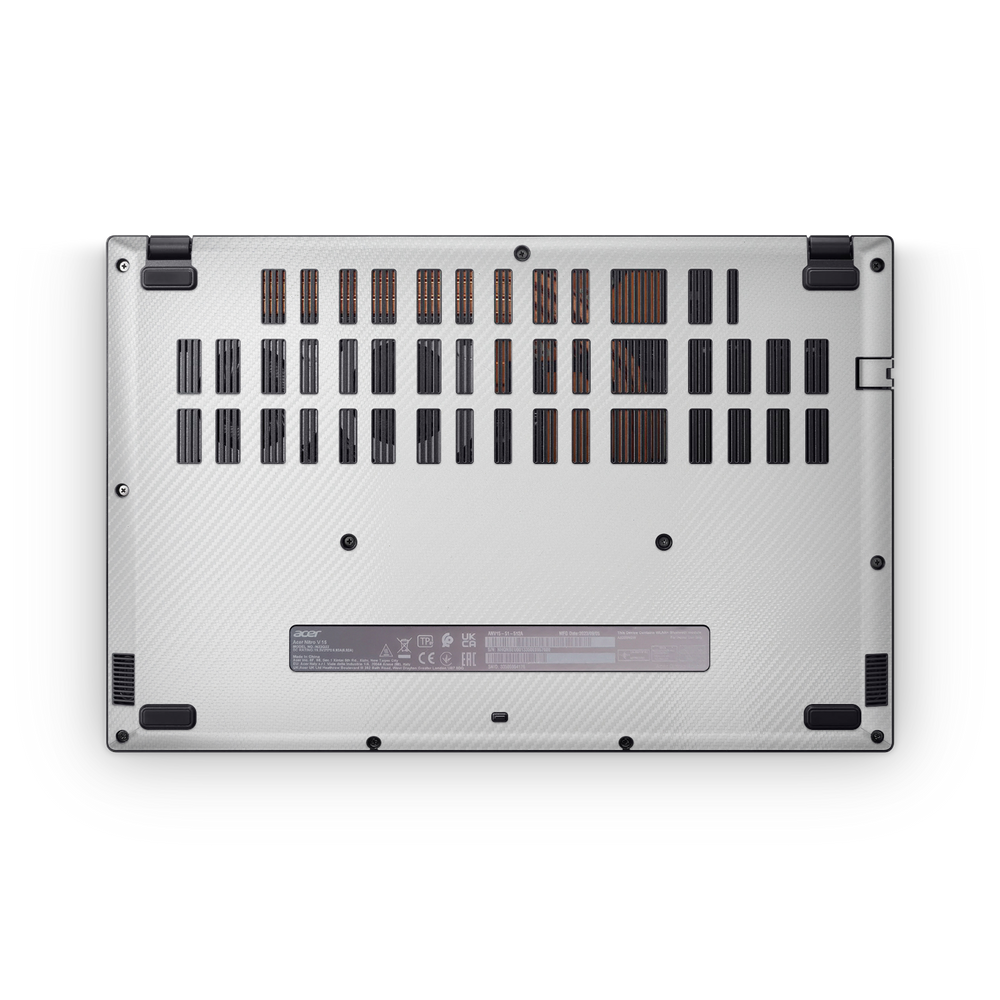 Acer Nitro V 2024 Professional Bottom White Carbon Fiber Skin Wrap Cover