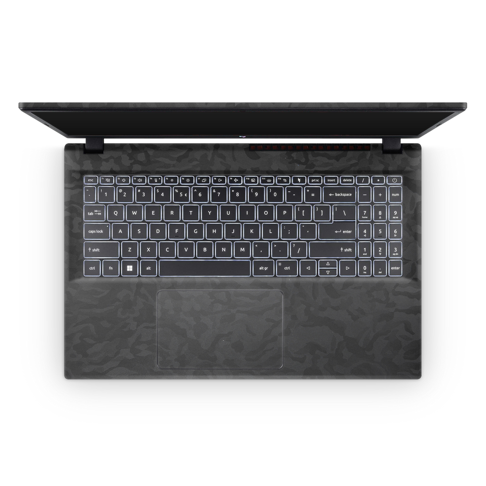 Acer Nitro V 2024 Professional Interior Black Camo Skin Wrap Cover