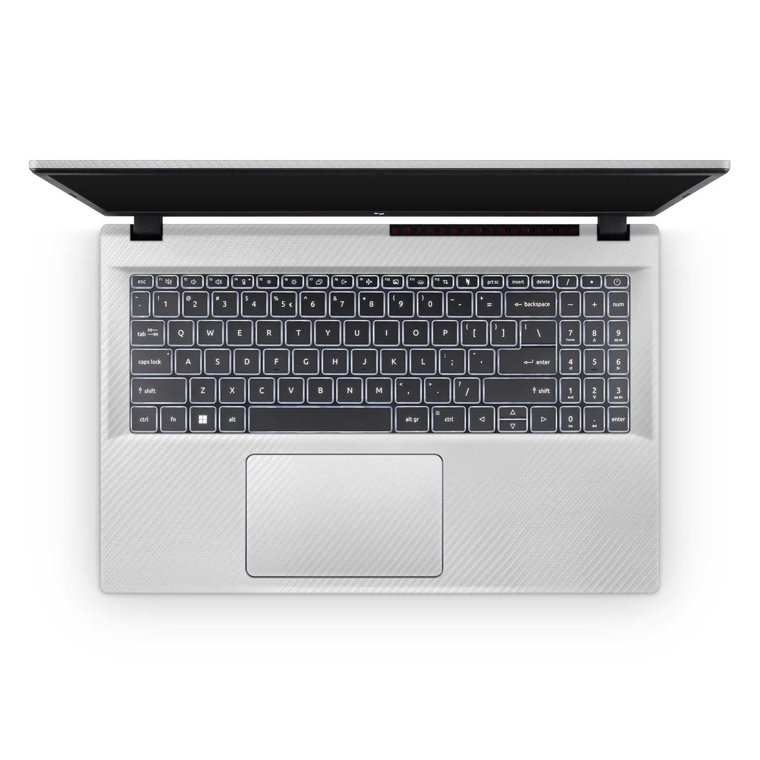 Acer Nitro V 2024 Professional Interior White Carbon Fiber Skin Wrap Cover