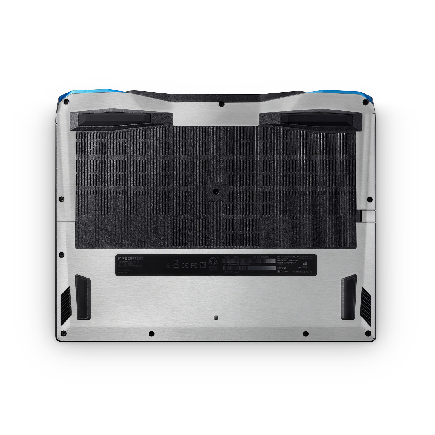 Acer Predator Helios Neo 16 2023 Professional Bottom Brushed Aluminum Skin Wrap Cover