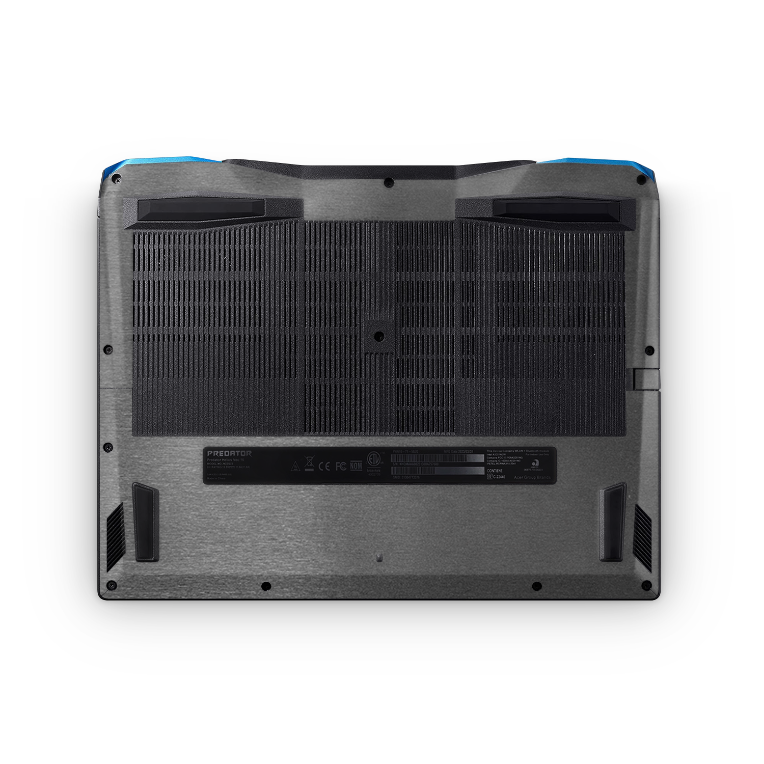 Acer Predator Helios Neo 16 2023 Professional Bottom Brushed Black Skin Wrap Cover