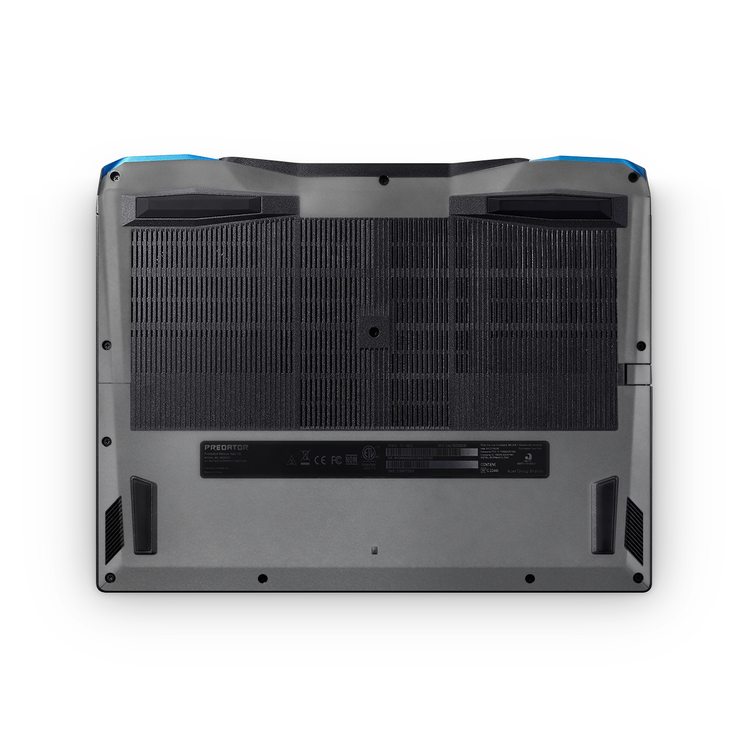 Acer Predator Helios Neo 16 2023 Professional Bottom Charcoal Grey Skin Wrap Cover