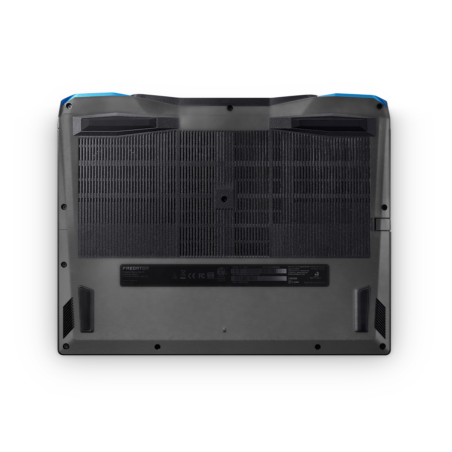 Acer Predator Helios Neo 16 2023 Professional Bottom Matte Black Skin Wrap Cover