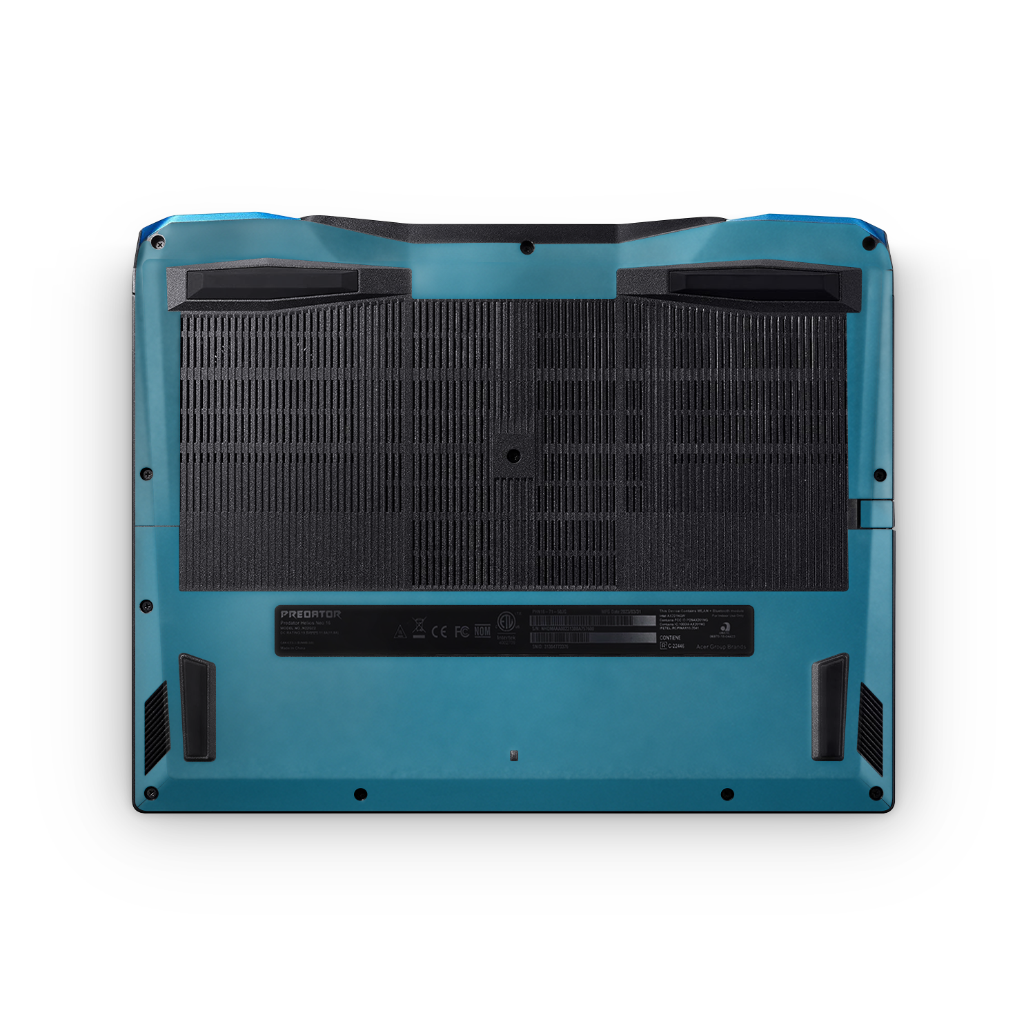 Acer Predator Helios Neo 16 2023 Professional Bottom Satin Ocean Shimmer Skin Wrap Cover