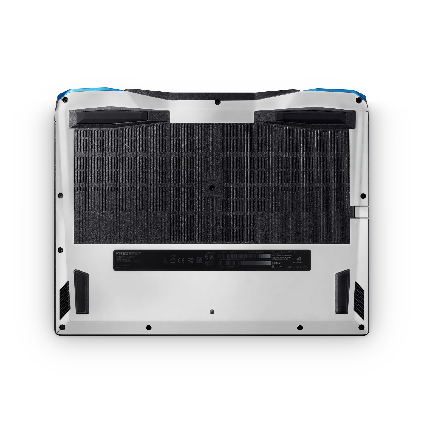 Acer Predator Helios Neo 16 2023 Professional Bottom Satin White Skin Wrap Cover