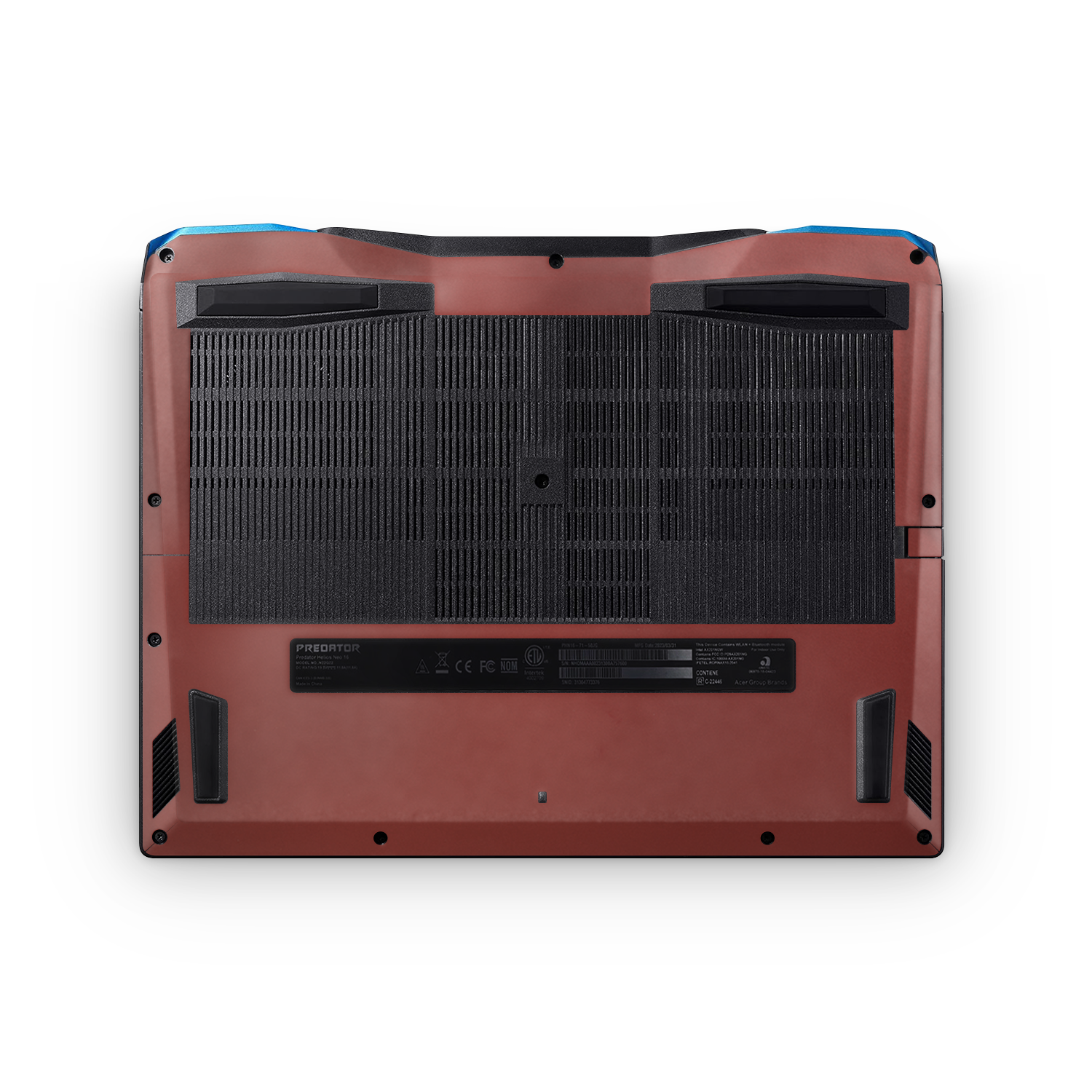 Acer Predator Helios Neo 16 2023 Professional Bottom Vampire Red Skin Wrap Cover