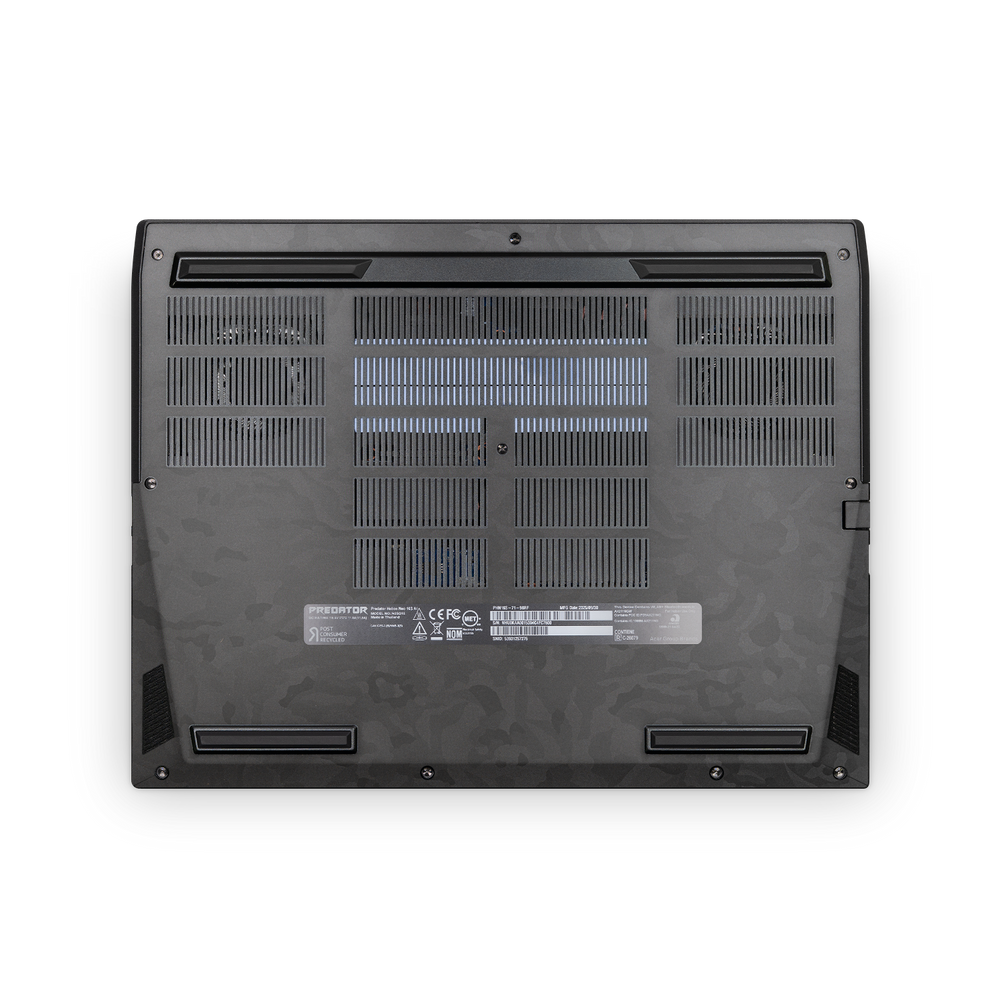 Acer Predator Helios Neo 16S 2025 Premium Bottom Black Camo Skin Wrap Cover