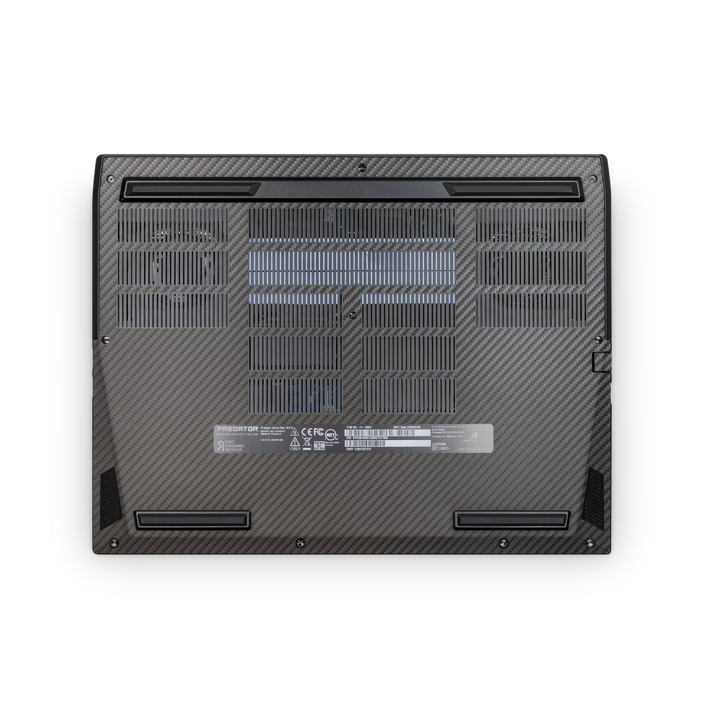 Acer Predator Helios Neo 16S 2025 Premium Bottom Black Carbon Fiber Skin Wrap Cover