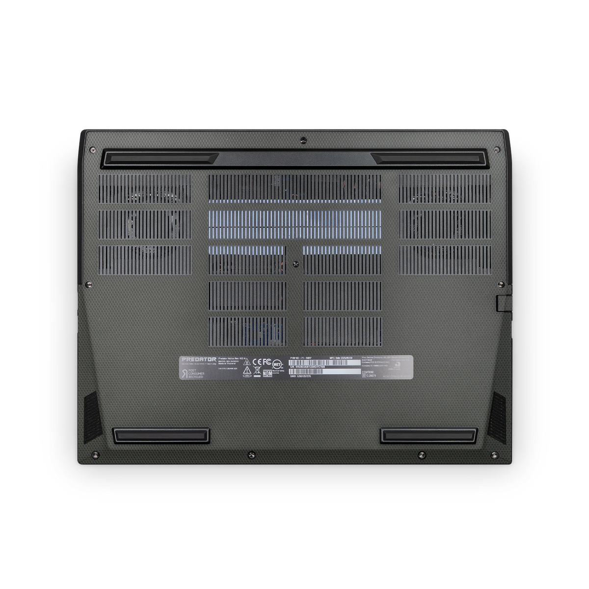 Acer Predator Helios Neo 16S 2025 Premium Bottom Black Matrix Skin Wrap Cover