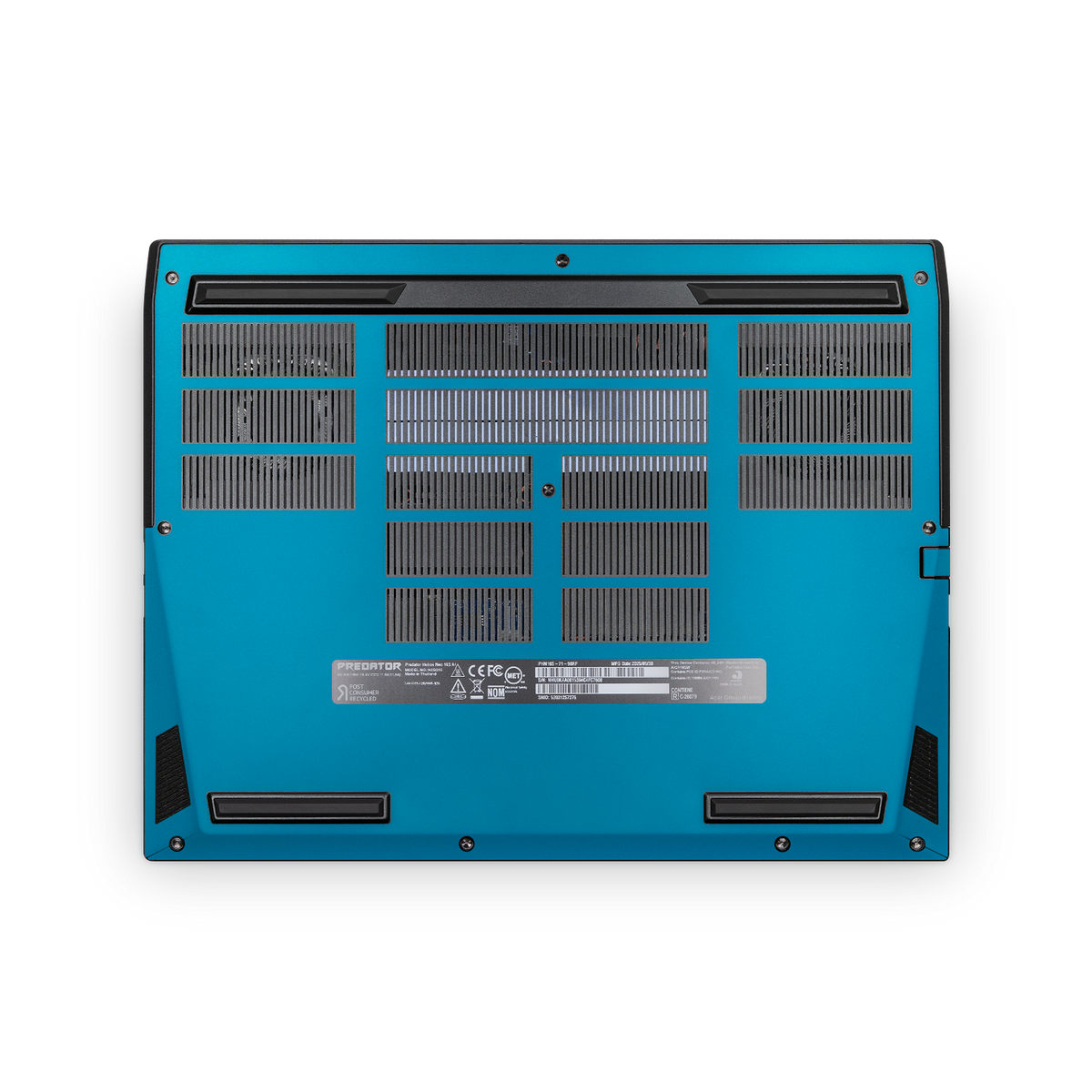 Acer Predator Helios Neo 16S 2025 Premium Bottom Satin Ocean Shimmer Skin Wrap Cover