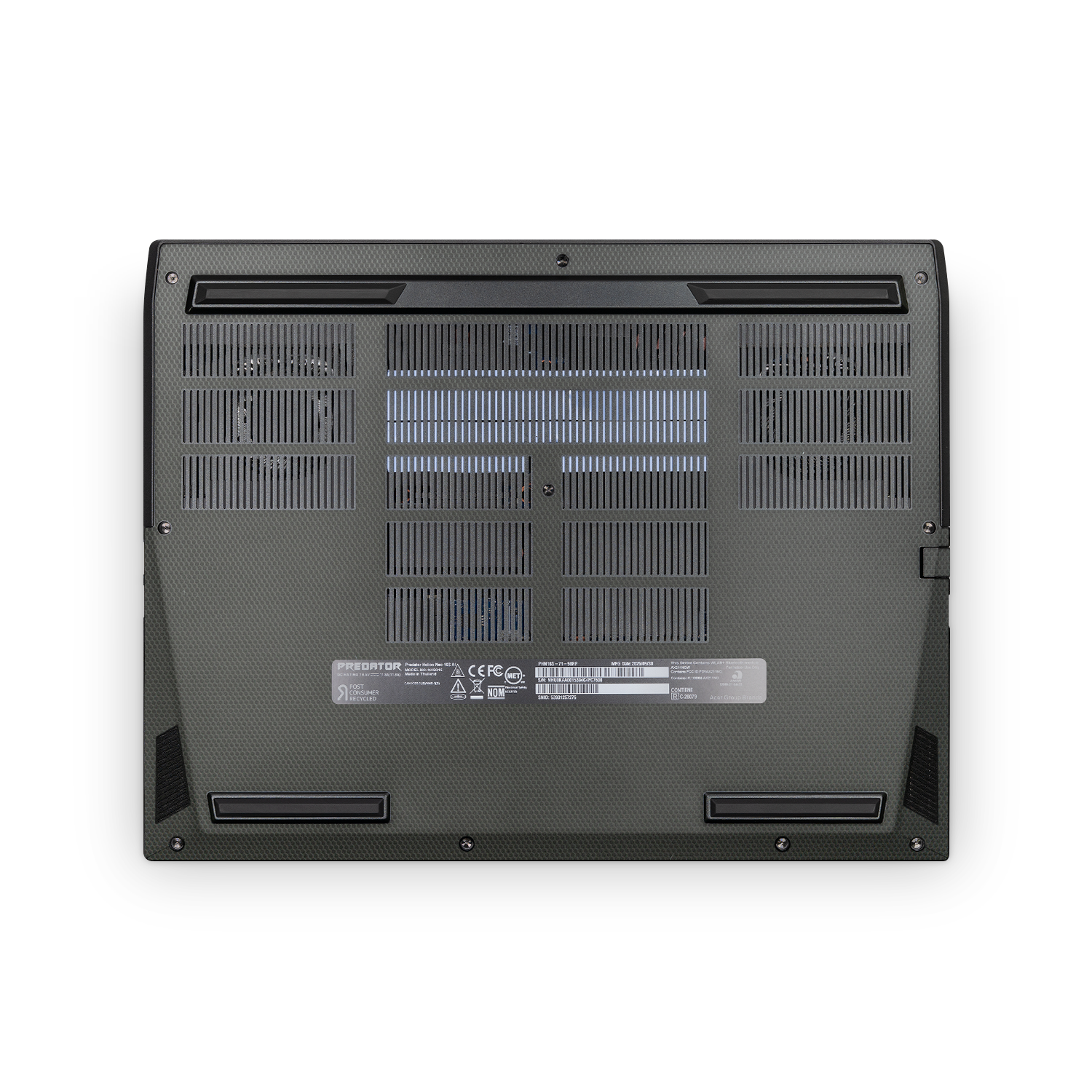 Acer Predator Helios Neo 16S 2025 Professional Bottom Black Matrix Skin Wrap Cover