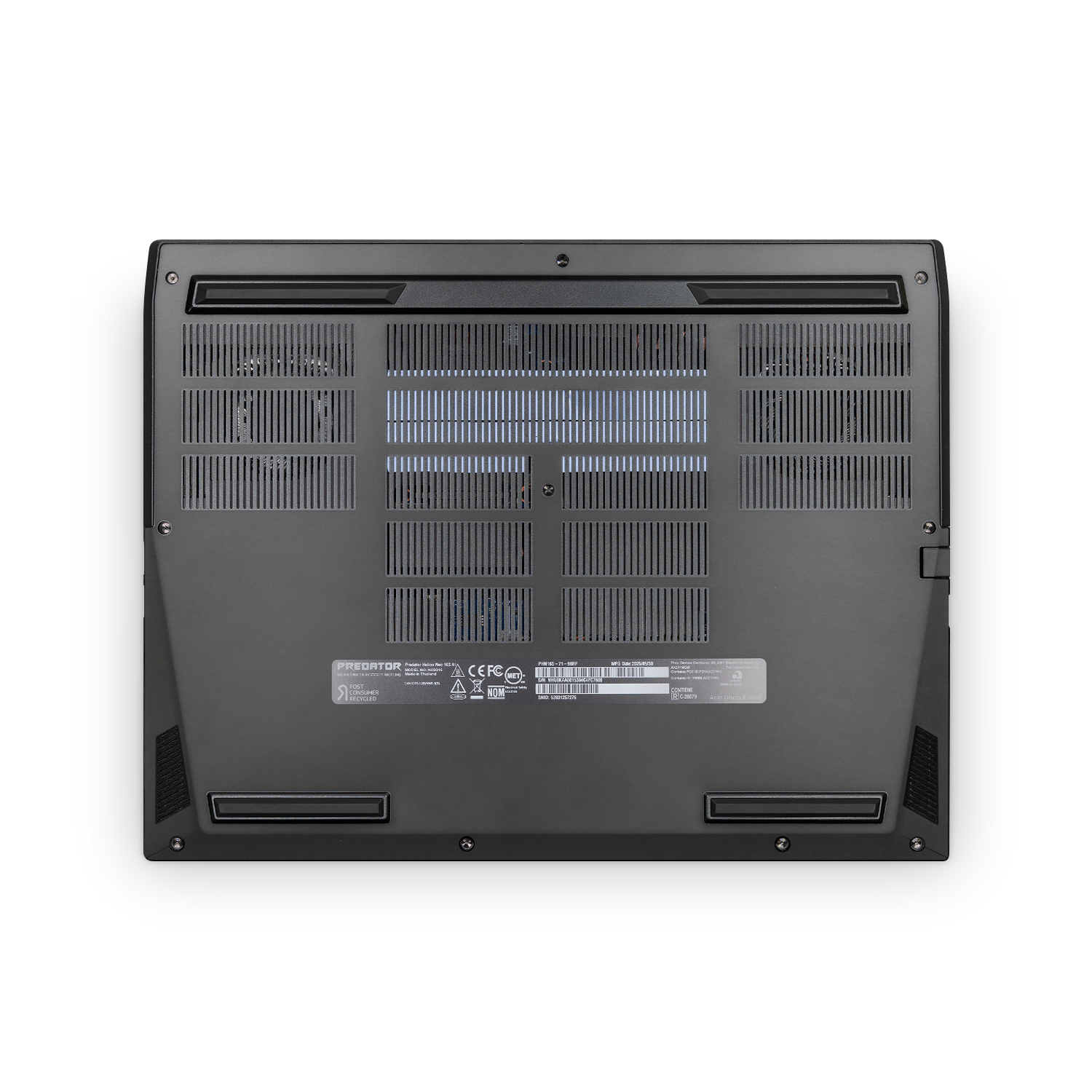 Acer Predator Helios Neo 16S 2025 Professional Bottom Matte Black Skin Wrap Cover