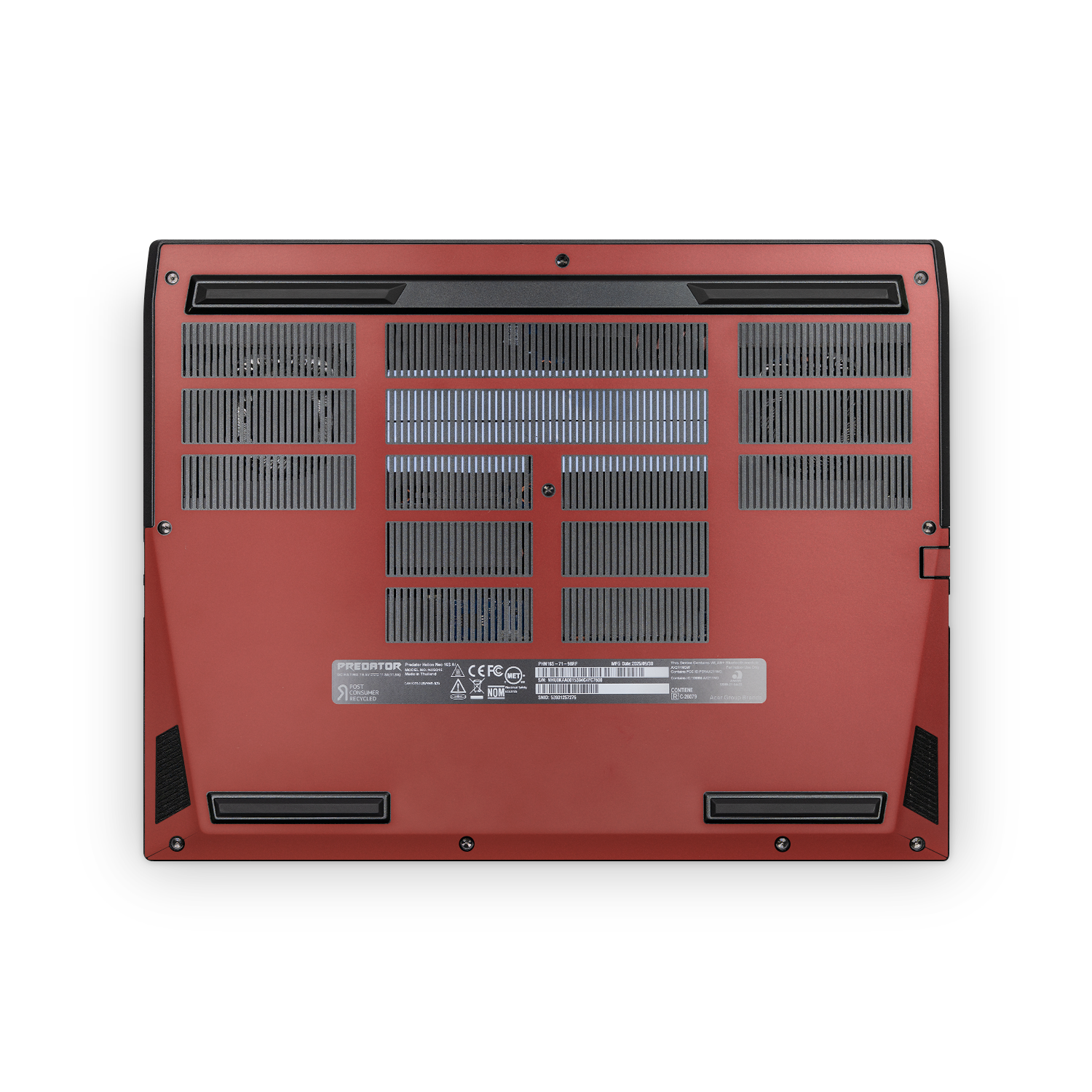 Acer Predator Helios Neo 16S 2025 Professional Bottom Vampire Red Skin Wrap Cover