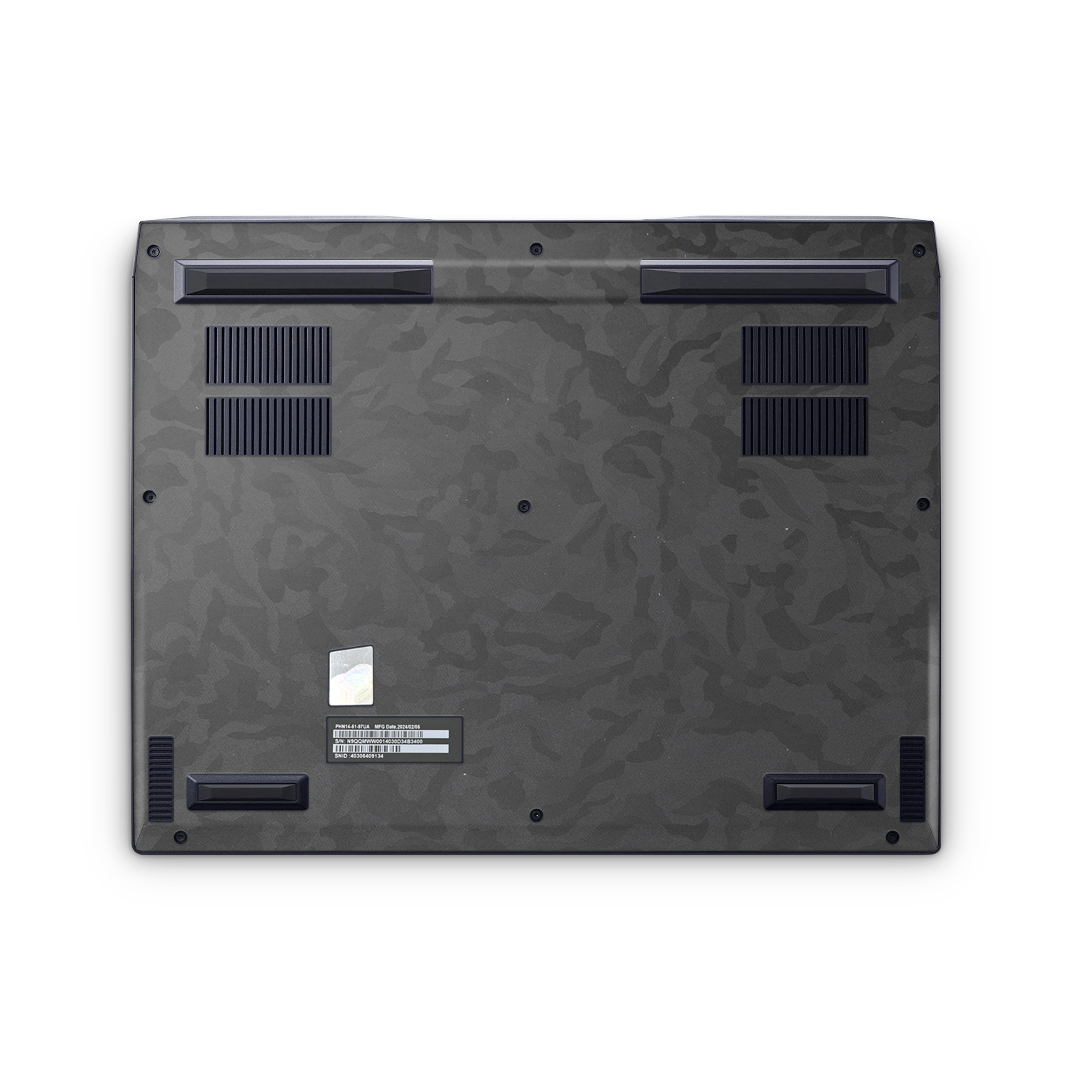Acer Predator Neo 14 2024 Professional Bottom Black Camo Skin Wrap Cover