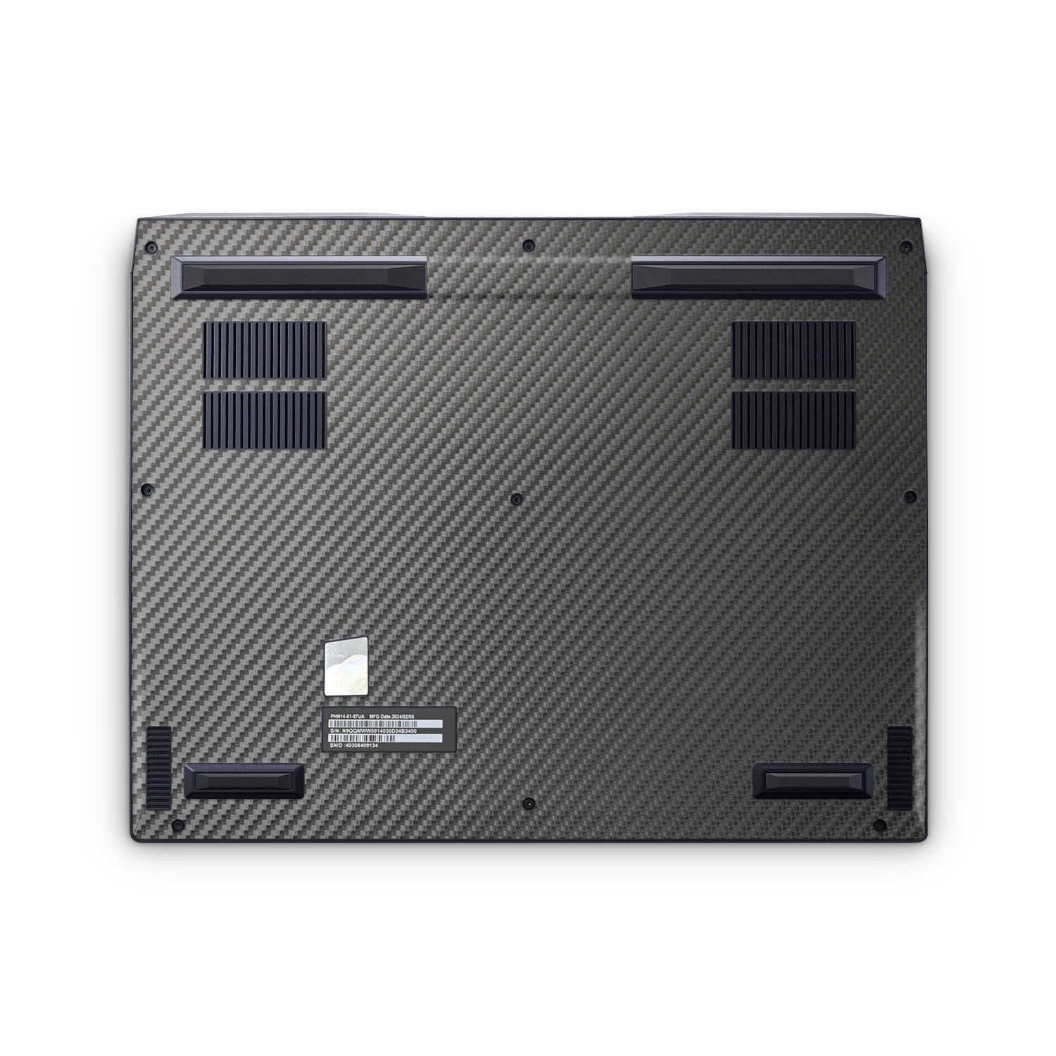 Acer Predator Neo 14 2024 Professional Bottom Black Carbon Fiber Skin Wrap Cover
