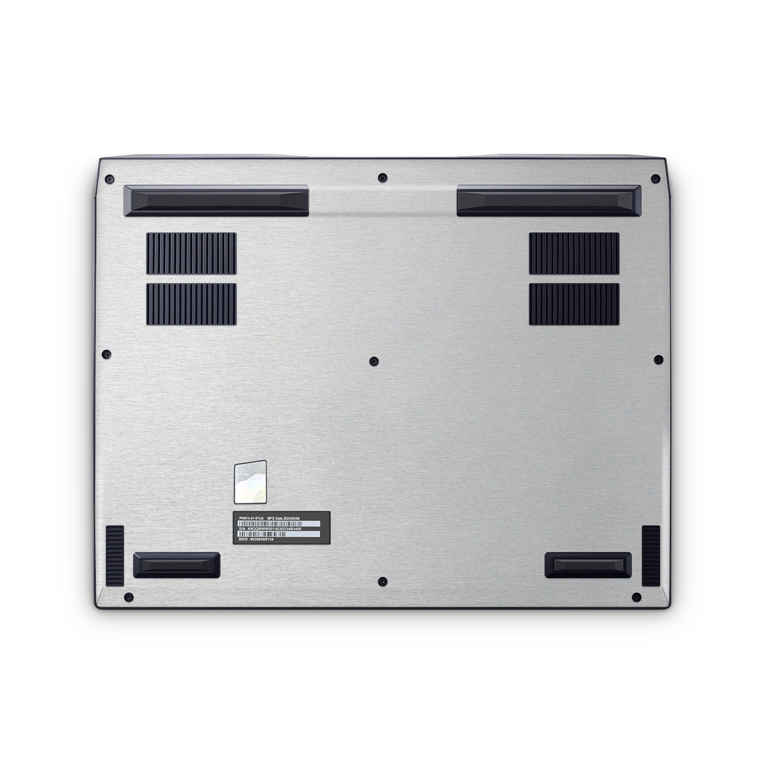 Acer Predator Neo 14 2024 Professional Bottom Brushed Aluminum Skin Wrap Cover