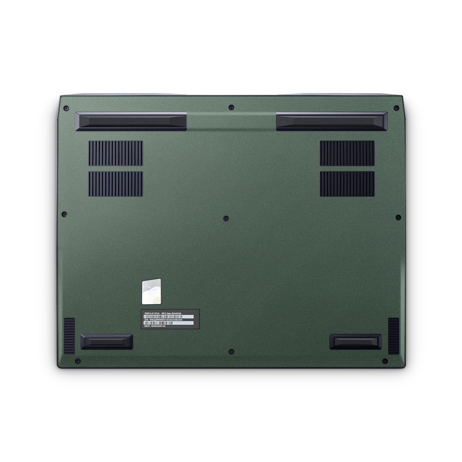 Acer Predator Helios Neo 14 2024 Professional Bottom Matte Green Metallic Skin Wrap Cover