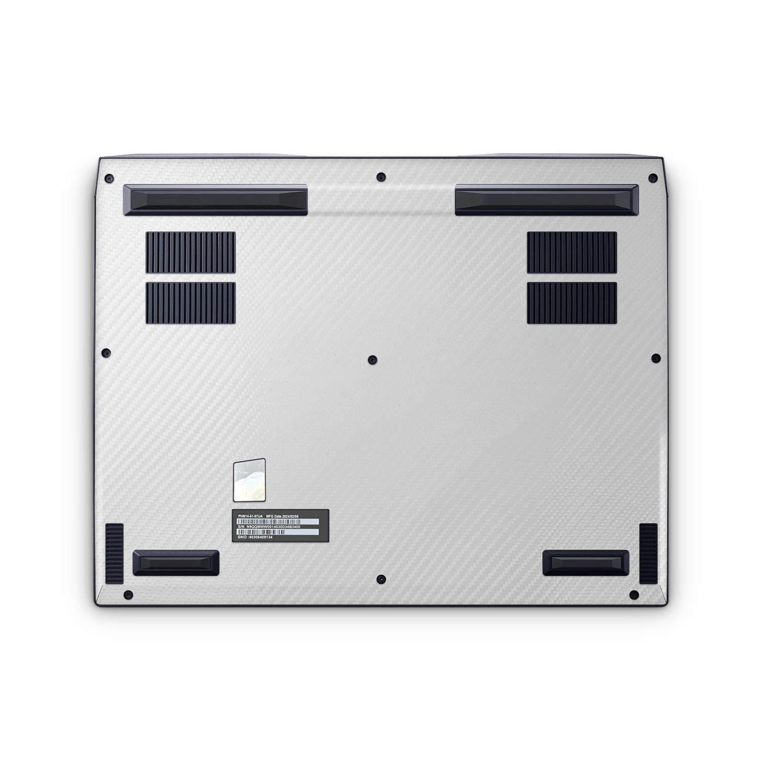 Acer Predator Neo 14 2024 Professional Bottom White Carbon Fiber Skin Wrap Cover