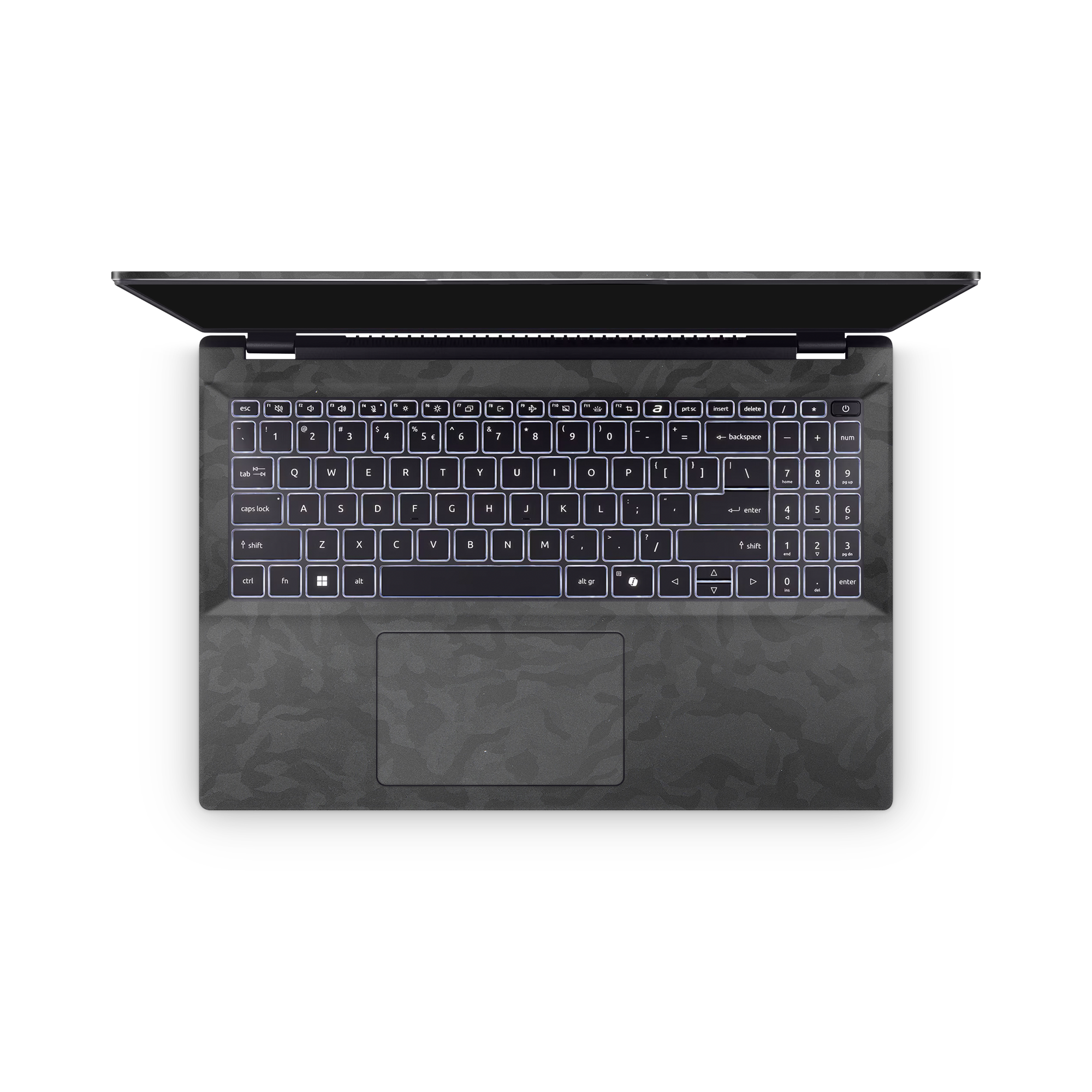 Acer Swift 16 Ai 2025 Professional Interior Black Camo Skin Wrap Cover
