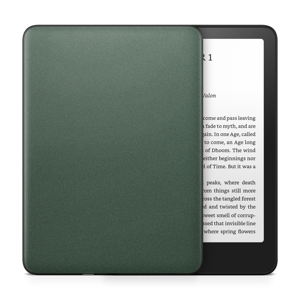 Amazon Kindle 6 11th Gen 2024 Essentials Matte Green Metallic Skin Wrap Cover