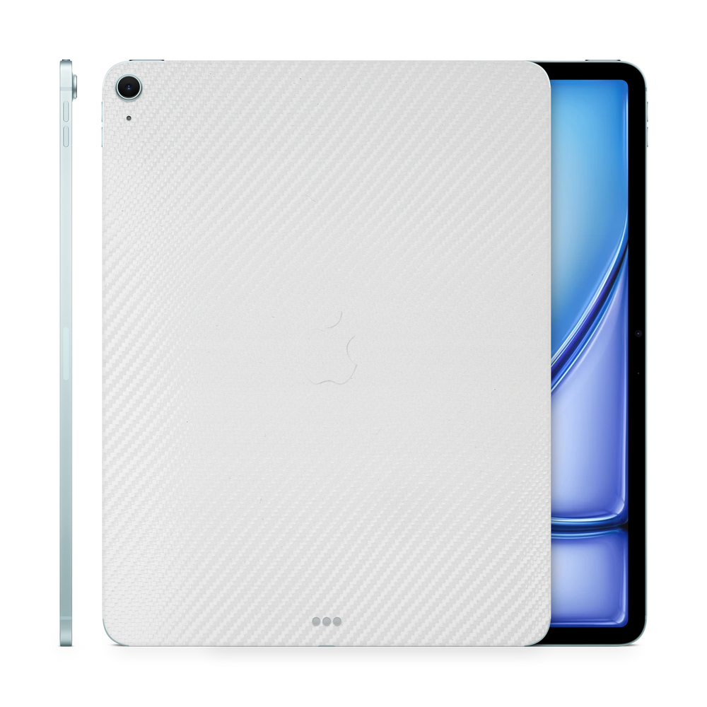 Apple Ipad Air 13 M3 Essentials White Carbon Fiber Skin Wrap Cover