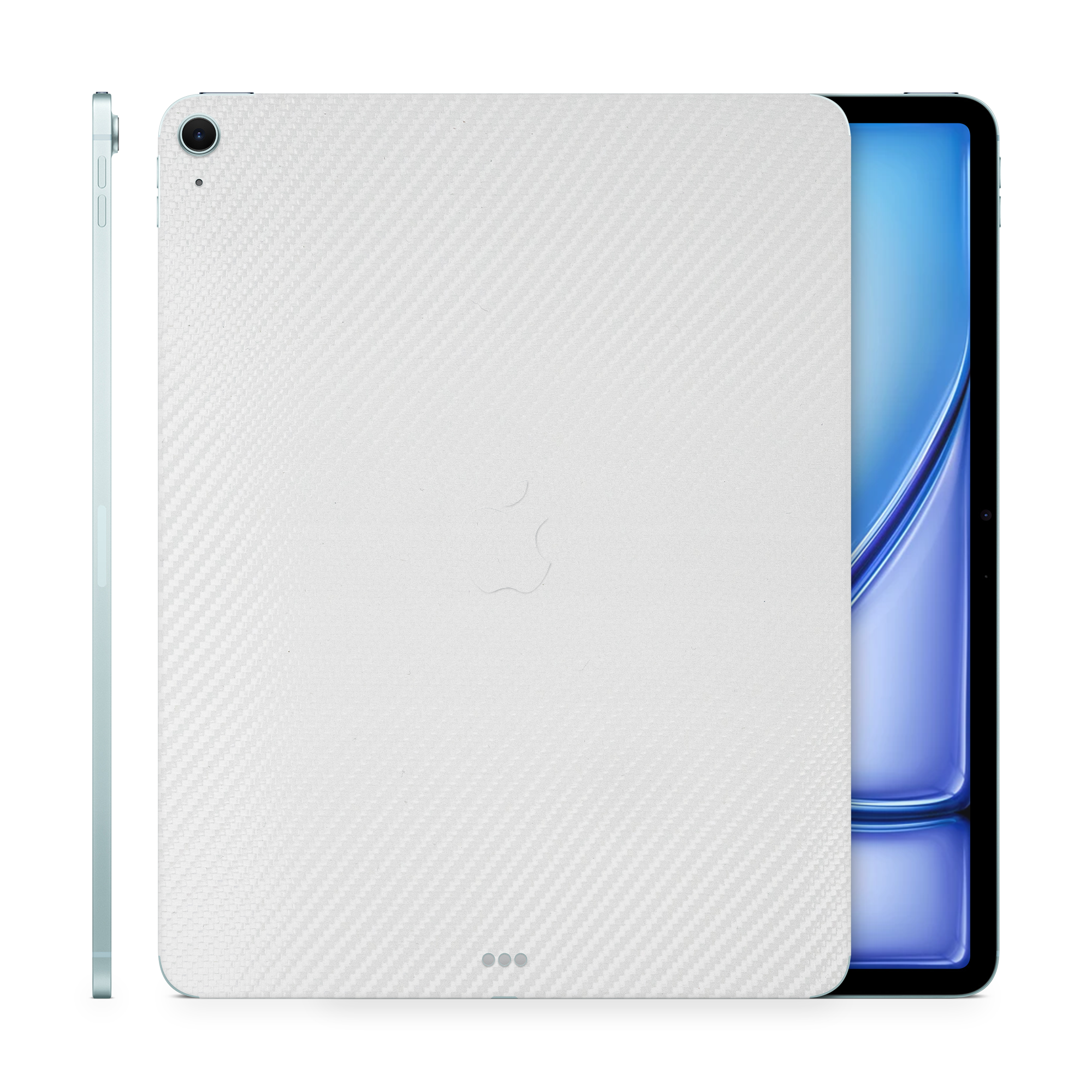 Apple Ipad Air 13 M3 Essentials White Carbon Fiber Skin Wrap Cover