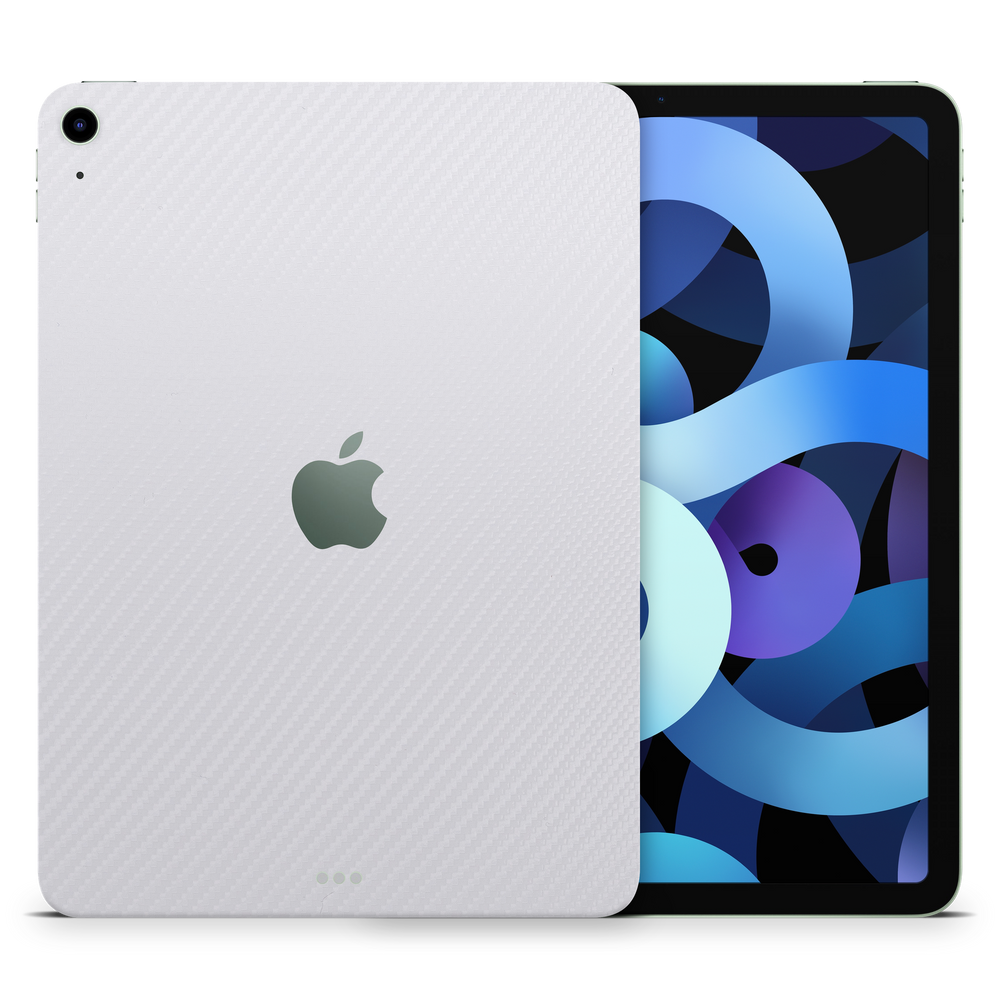 Professional White Carbon Fiber Skin Wrap Cover