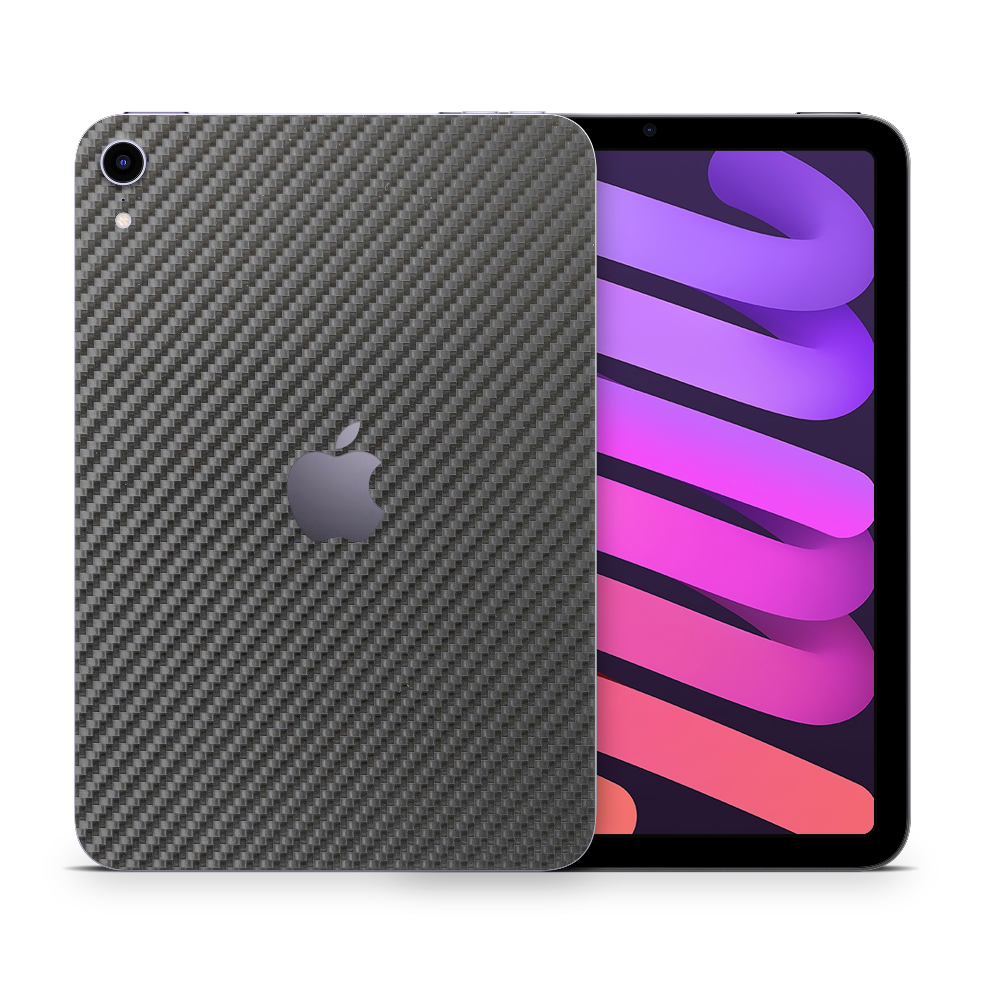 Apple Ipad Mini Gen 6 2021 Essentials Black Carbon Fiber Skin Wrap Cover