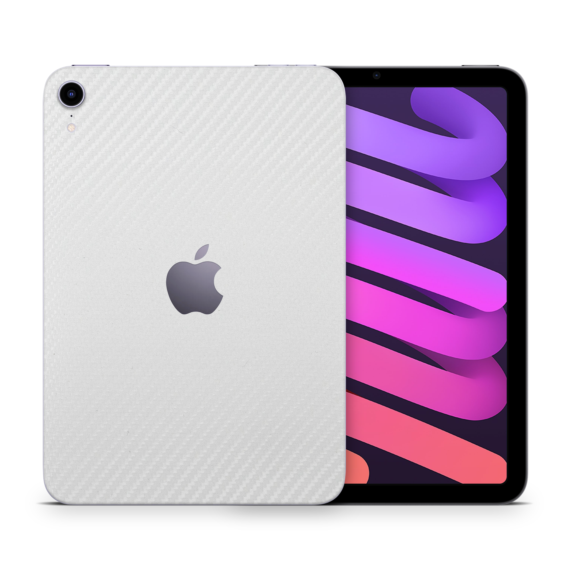 Apple Ipad Mini Gen 6 2021 Essentials White Carbon Fiber Skin Wrap Cover