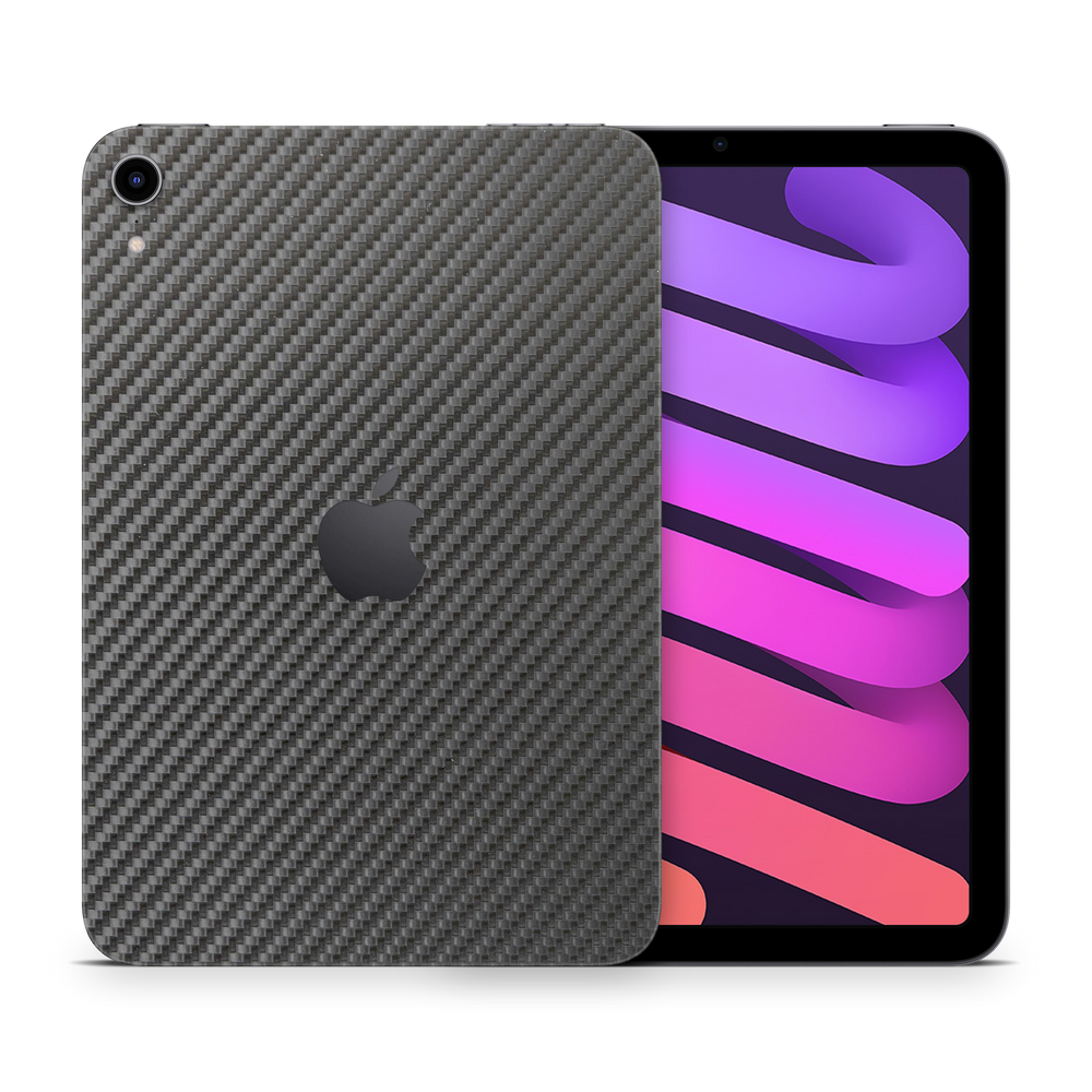 Apple Ipad Mini Gen 6 2021 Professional Black Carbon Fiber Skin Wrap Cover