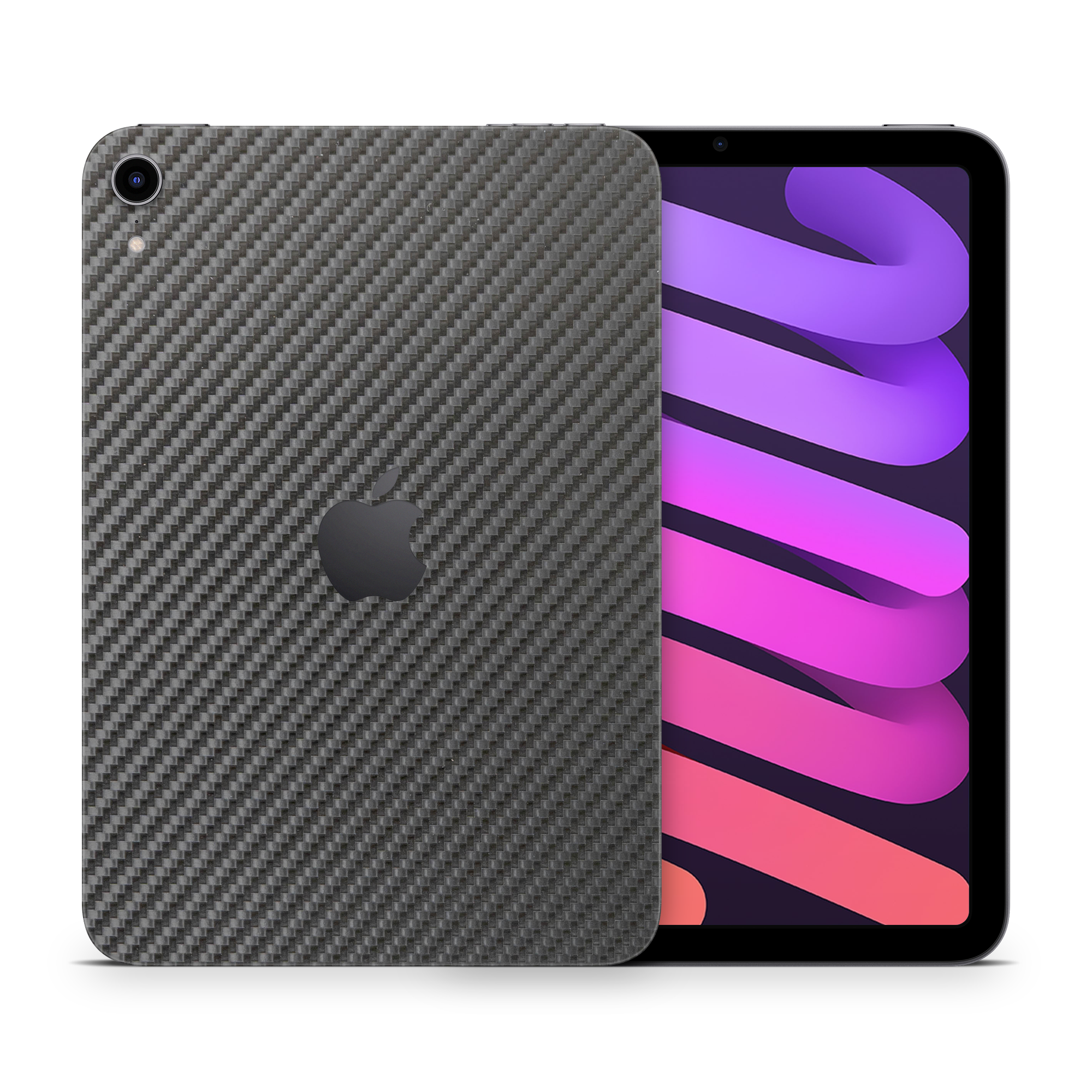 Apple Ipad Mini Gen 6 2021 Professional Black Carbon Fiber Skin Wrap Cover