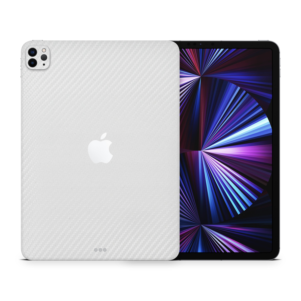 Apple Ipad Professional 11 Gen 5 Professional White Carbon Fiber Skin Wrap Cover