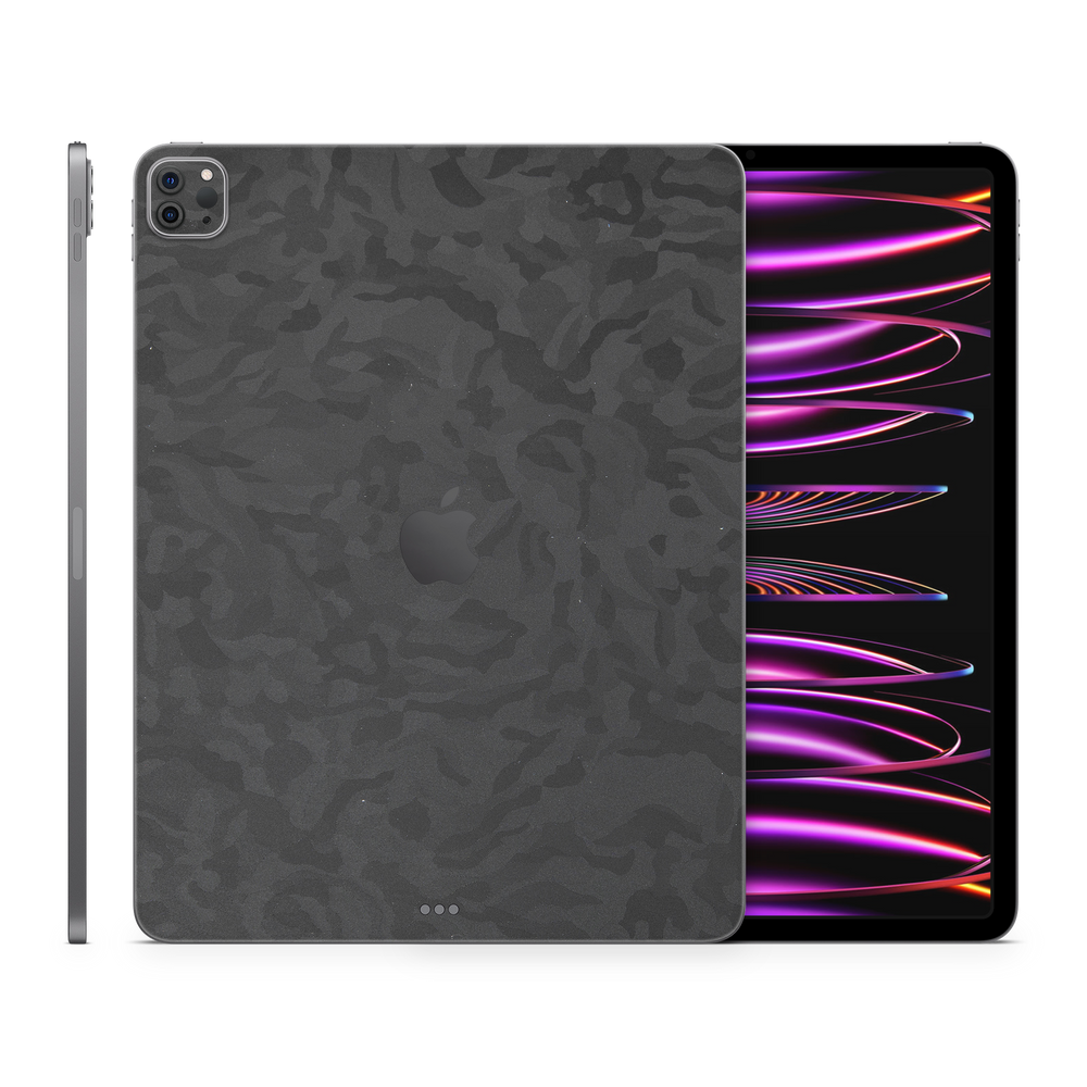 Apple Ipad Professional 129 M2 Essentials Black Camo Skin Wrap Cover