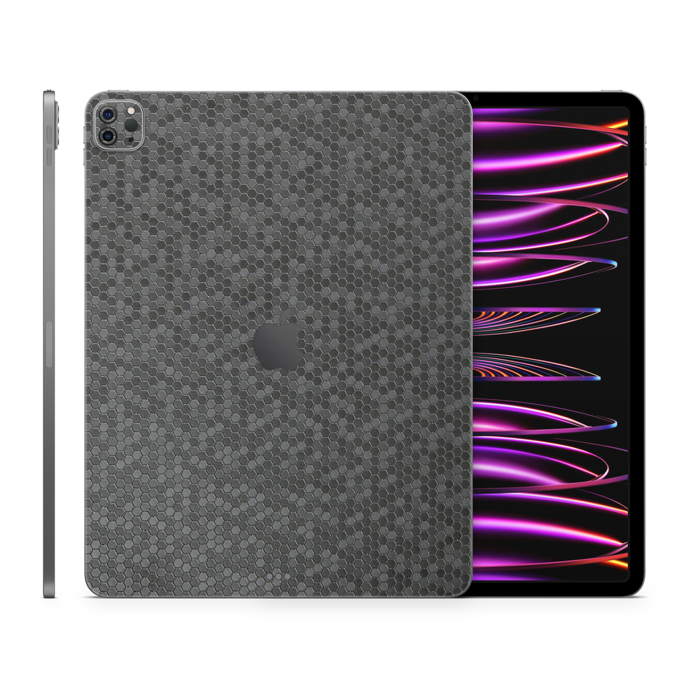 Apple Ipad Professional 129 M2 Essentials Black Honeycomb Skin Wrap Cover