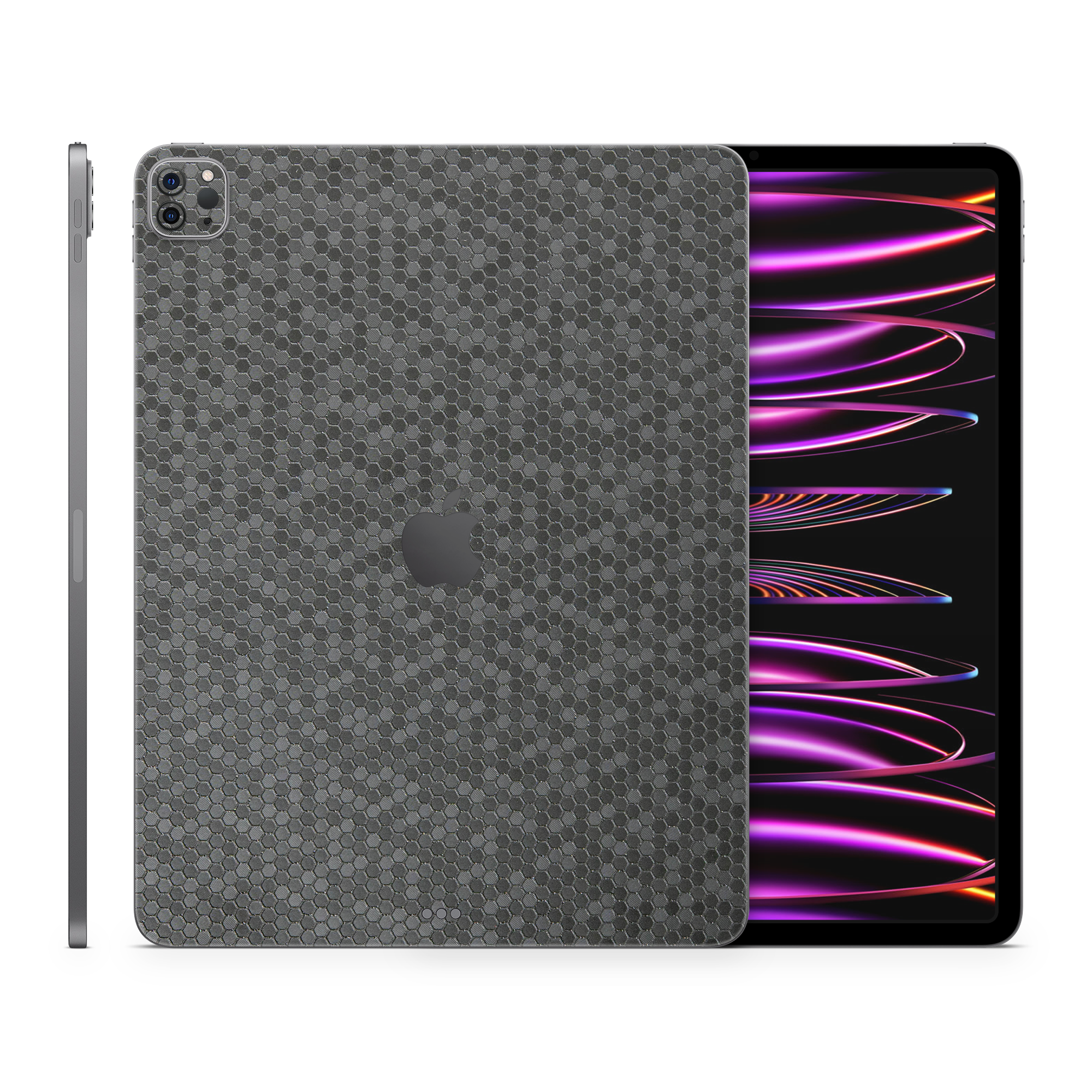 Apple Ipad Professional 129 M2 Essentials Black Honeycomb Skin Wrap Cover