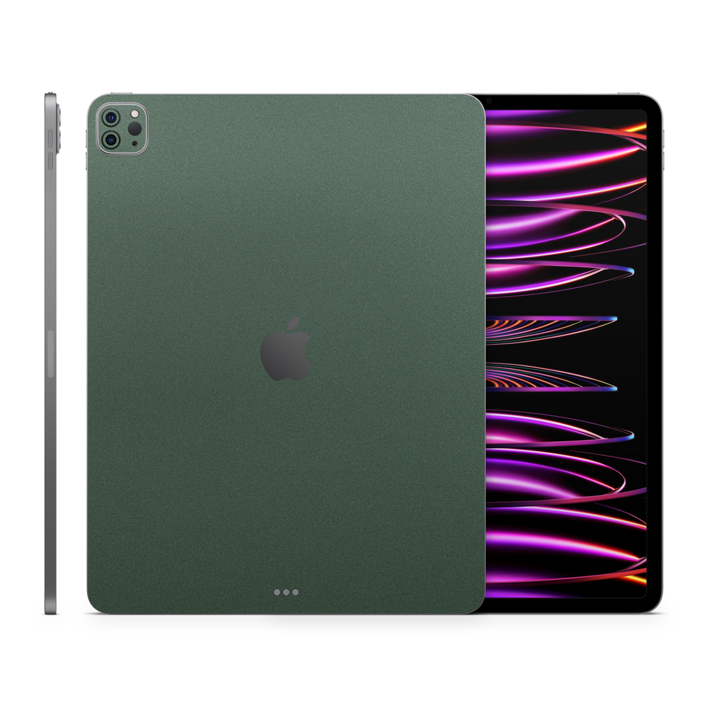 Apple iPad Pro 12 Gen 6 Essentials Matte Green Metallic Skin Wrap Cover