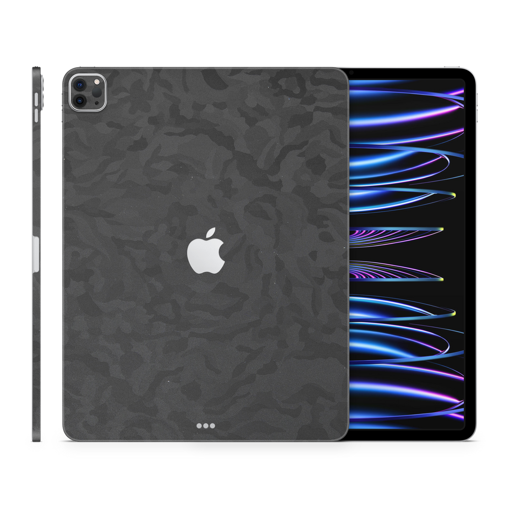 Apple Ipad Professional 129 M2 Professional Black Camo Skin Wrap Cover