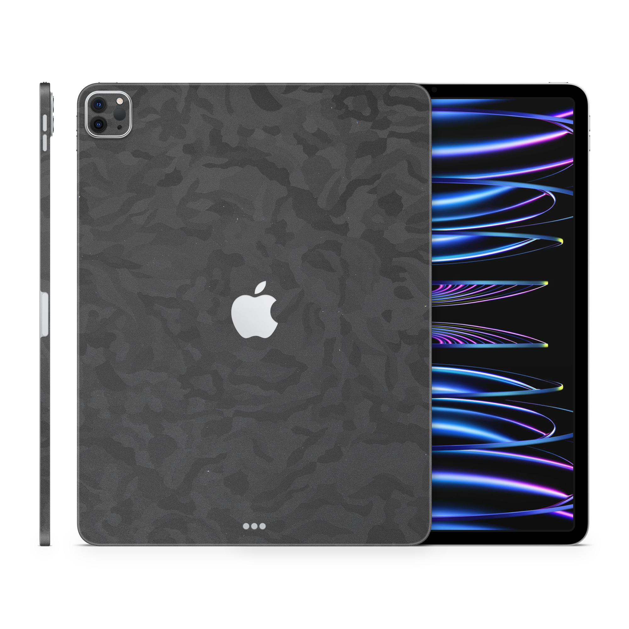 Apple Ipad Professional 129 M2 Professional Black Camo Skin Wrap Cover