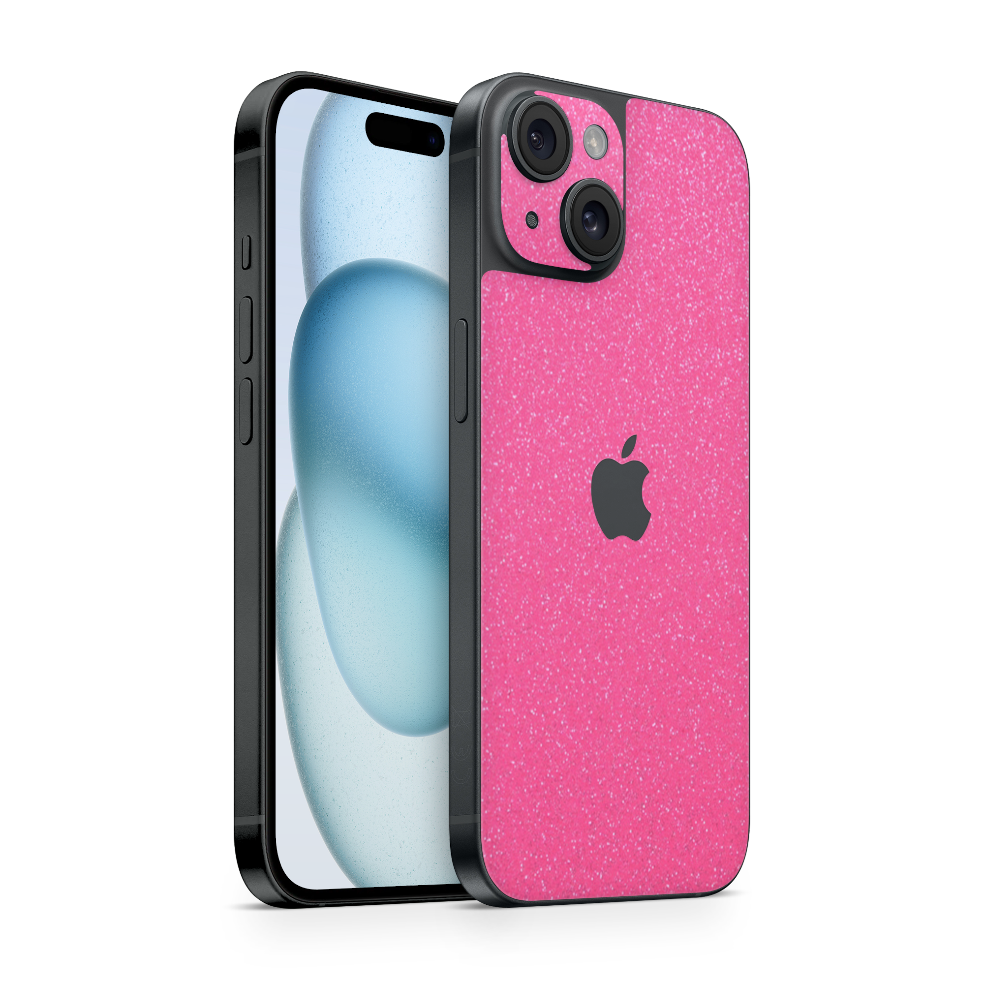Apple Iphone 15 Base Essentials Pink Glitterbomb Skin Wrap Cover