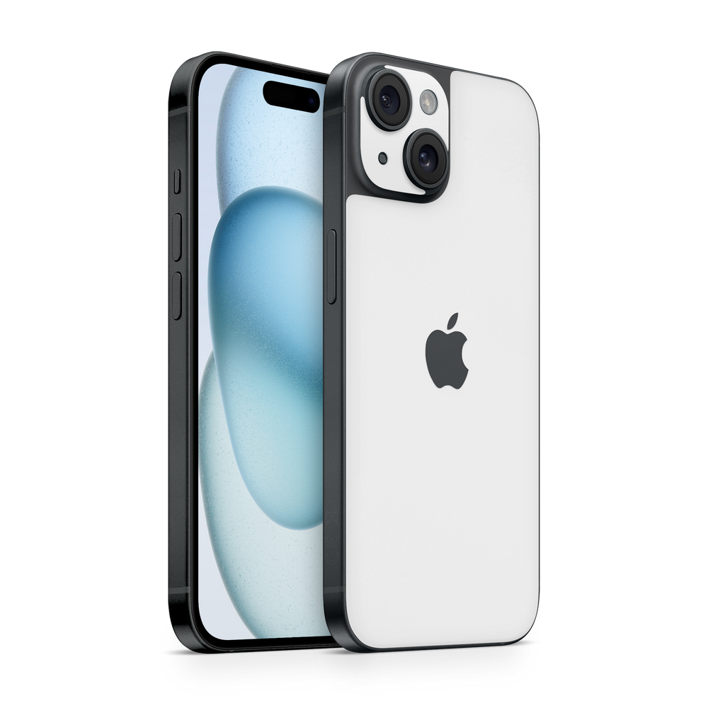 Apple Iphone 15 Base Essentials Satin White Skin Wrap Cover