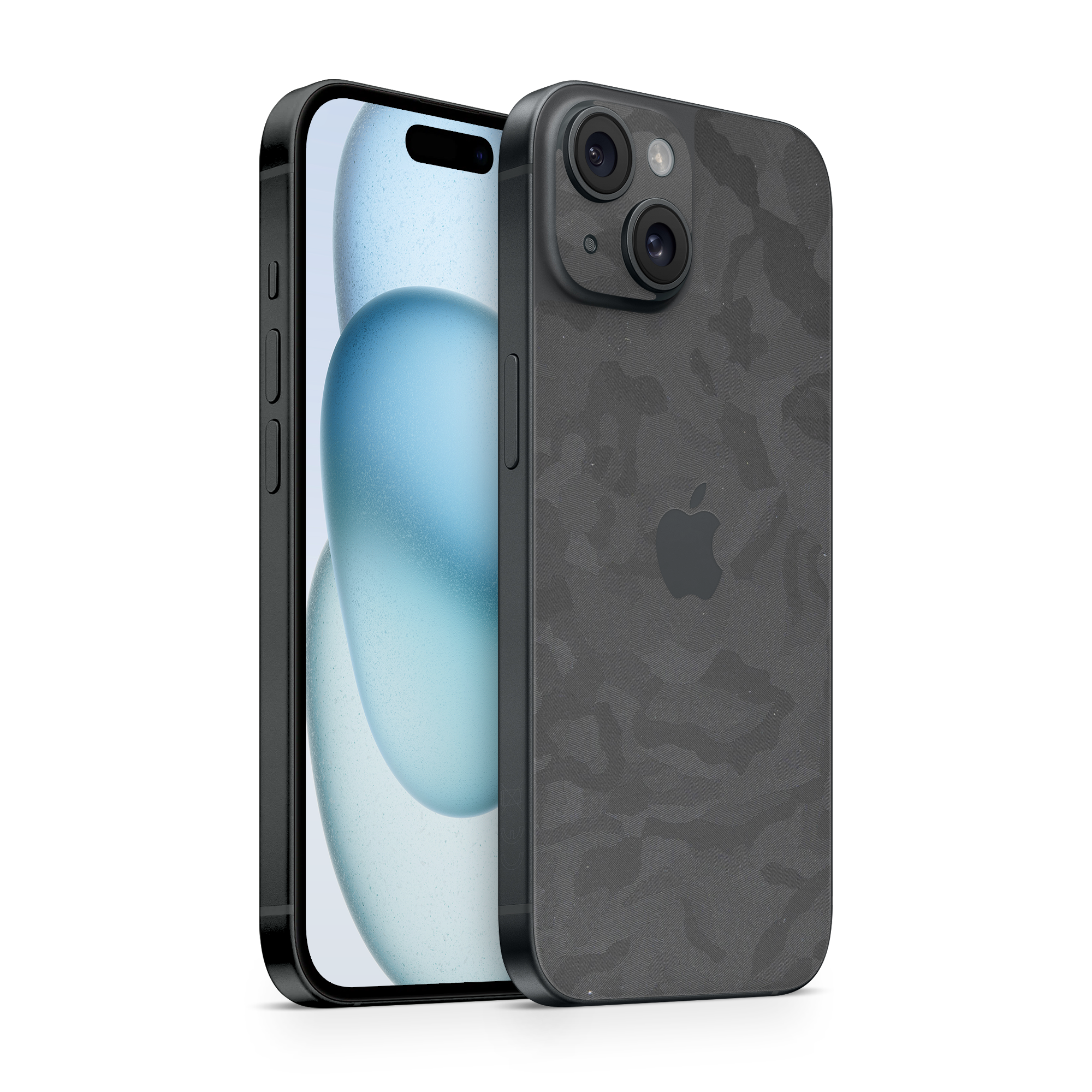 Apple Iphone 15 Plus Essentials Black Camo Skin Wrap Cover