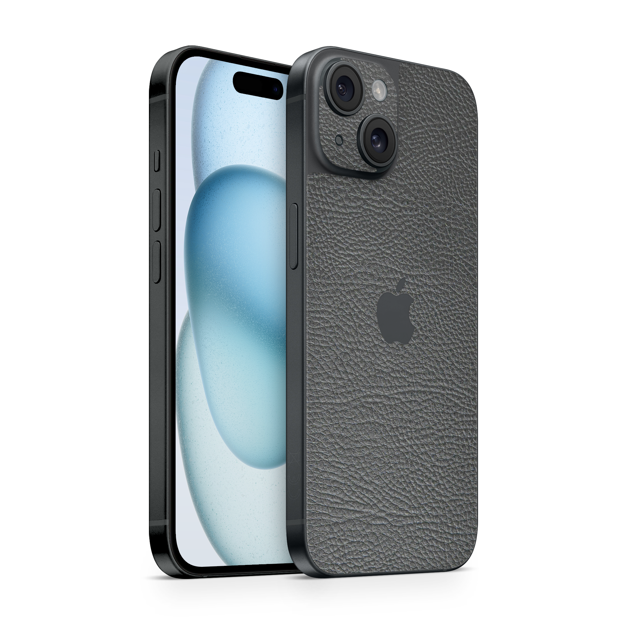 Apple Iphone 15 Plus Essentials Black Leather Skin Wrap Cover