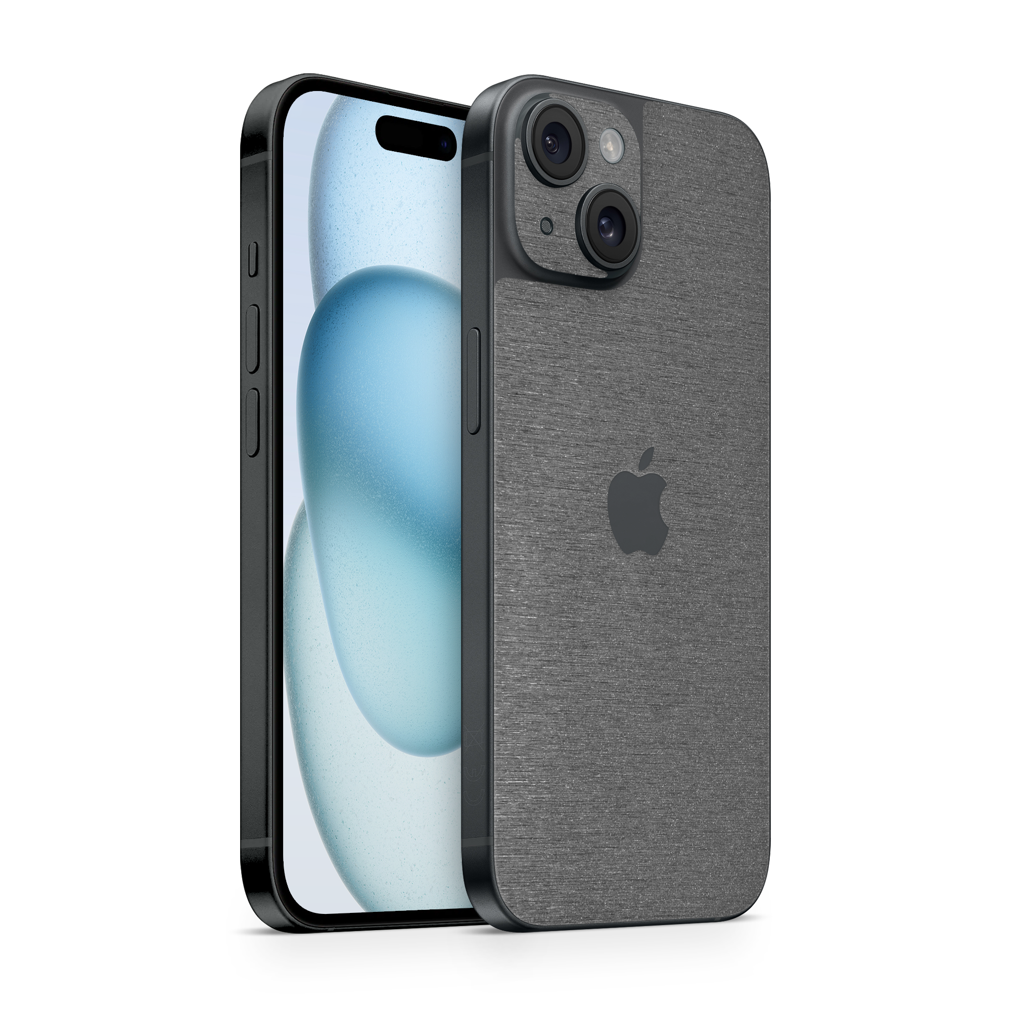 Apple Iphone 15 Plus Essentials Brushed Black Skin Wrap Cover